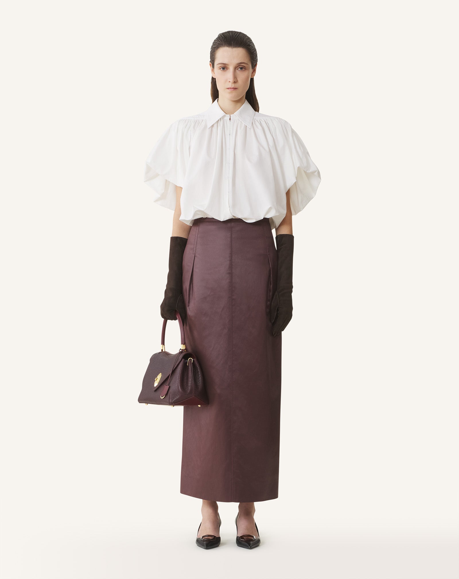 SAC LE CONFIDENT BY LANVIN EN CUIR MARRON