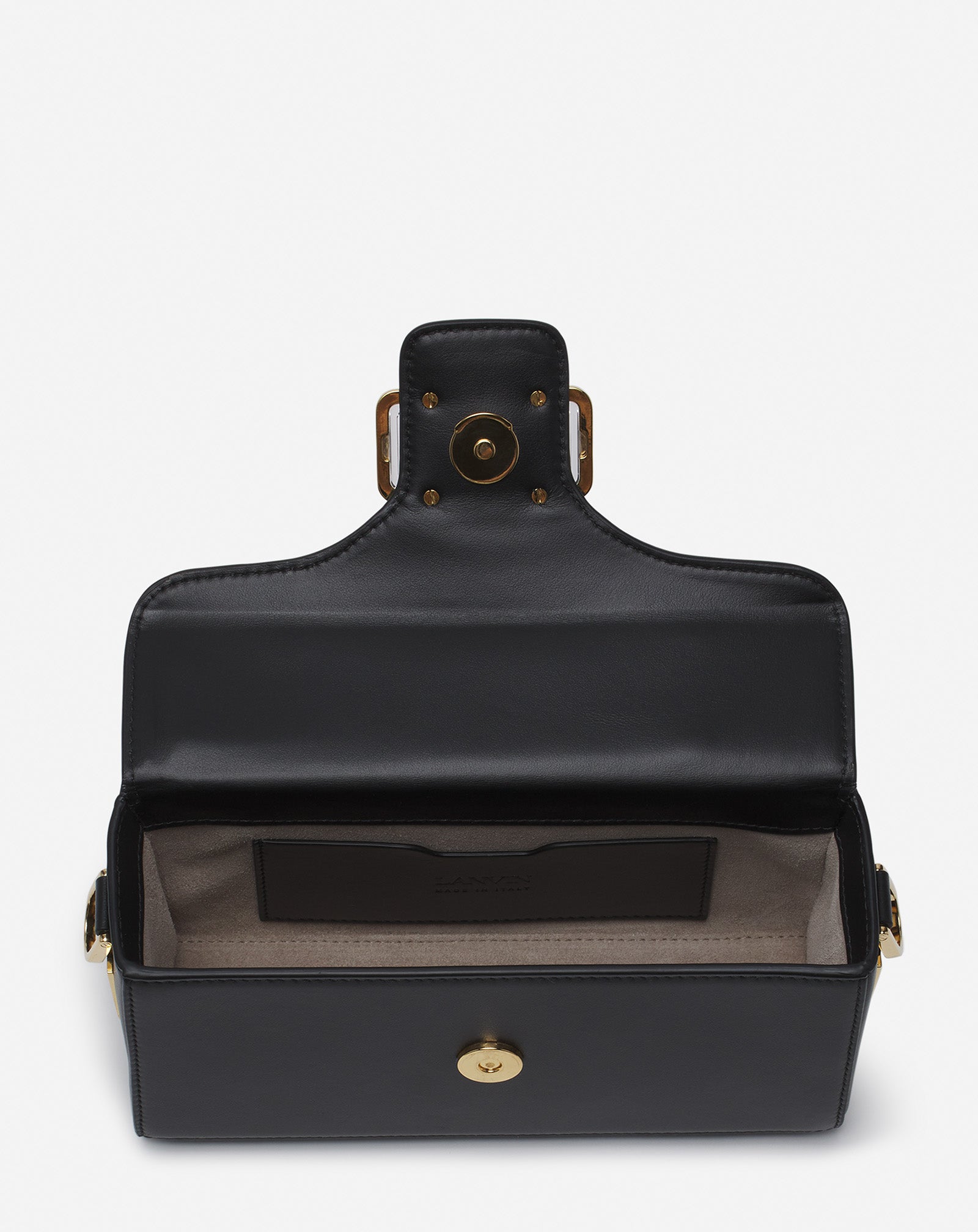 SAC PENCIL CAT NANO CHAT BI-MATIÈRE EN CUIR