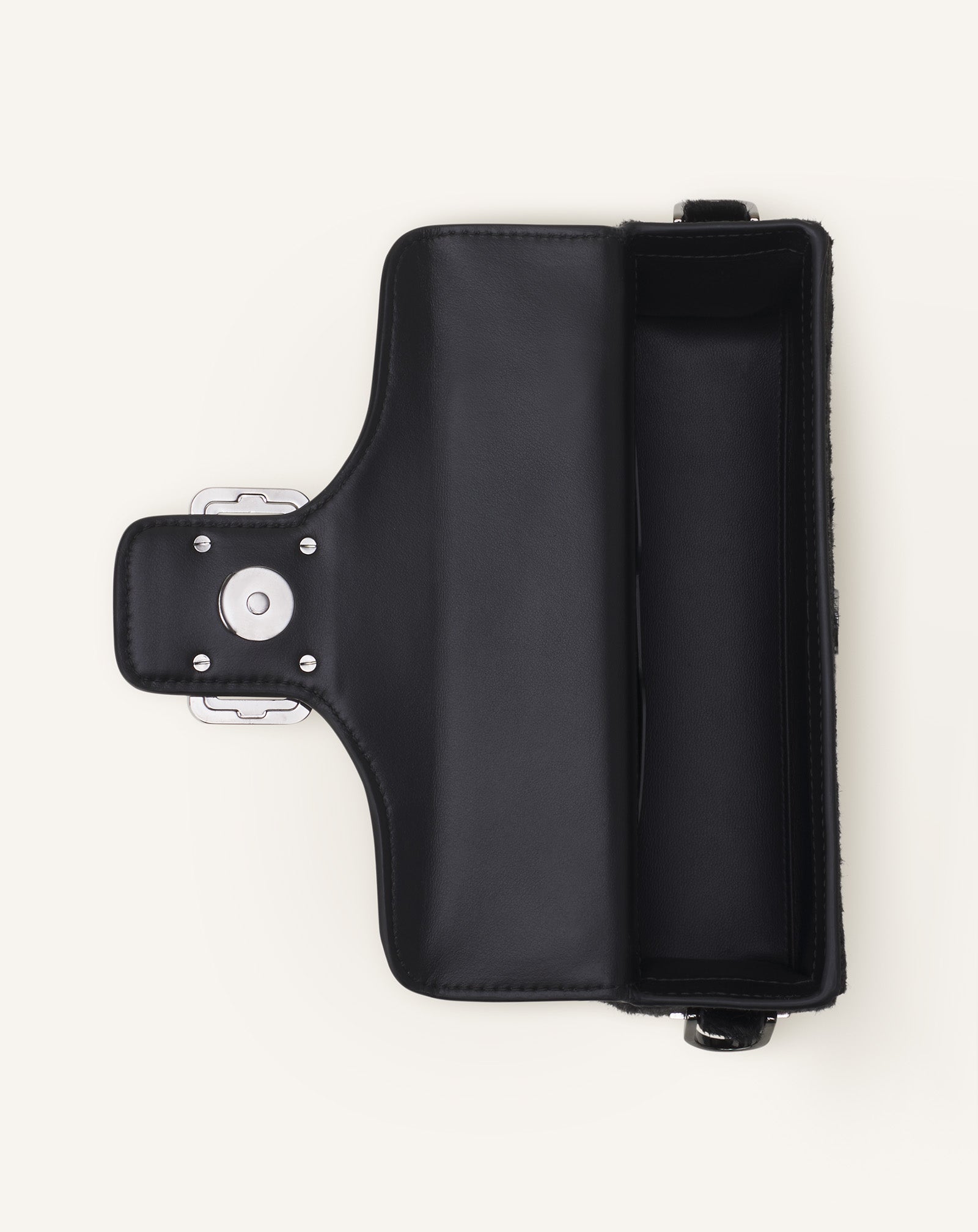 SAC PENCIL CAT NANO EN CUIR À EFFET PONY ET STRASS