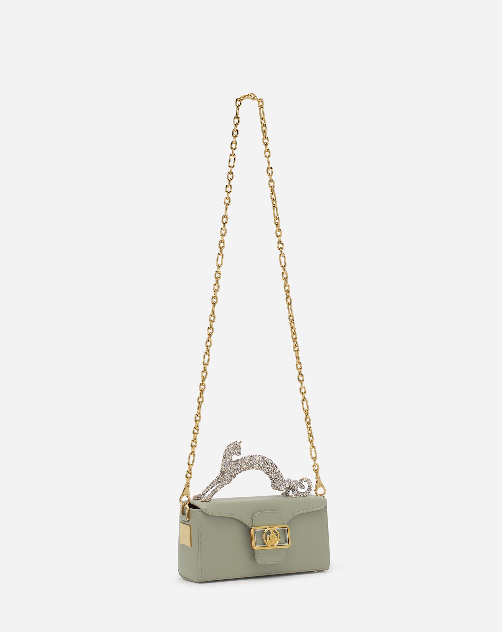 SAC PENCIL CAT NANO EN CUIR ET STRASS