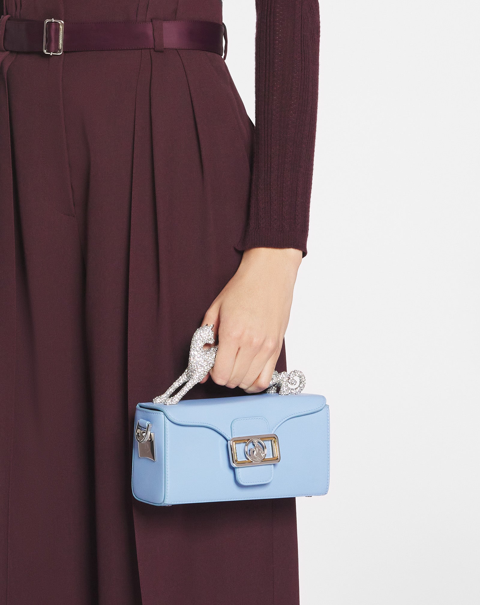 SAC PENCIL CAT NANO EN CUIR ET STRASS