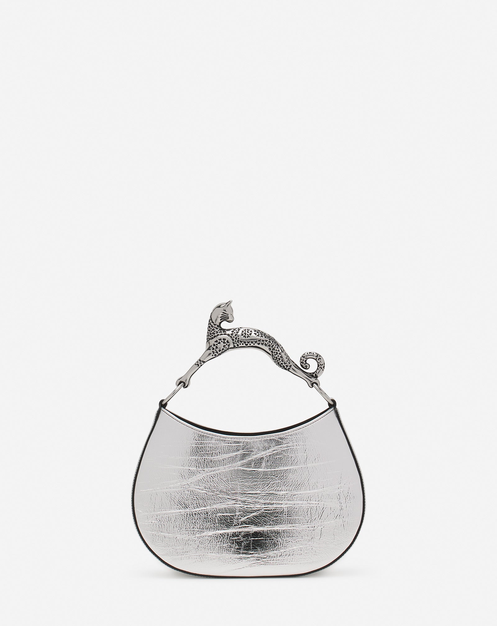 SAC HOBO CAT EN CUIR METALLISÉ