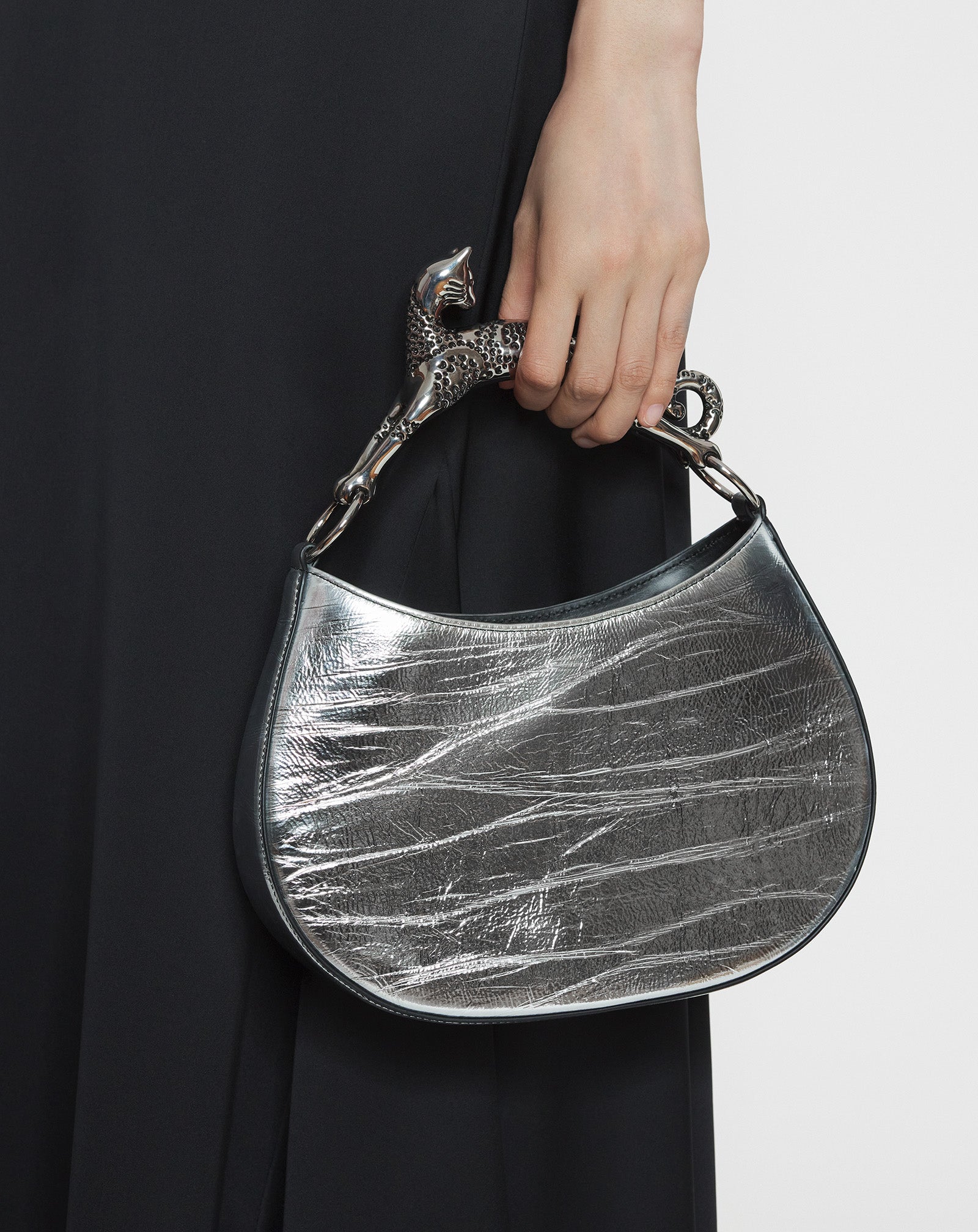 SAC HOBO CAT EN CUIR METALLISÉ