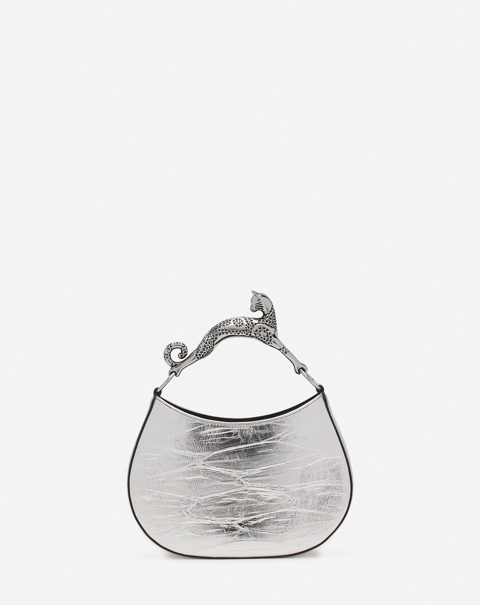 SAC HOBO CAT EN CUIR METALLISÉ