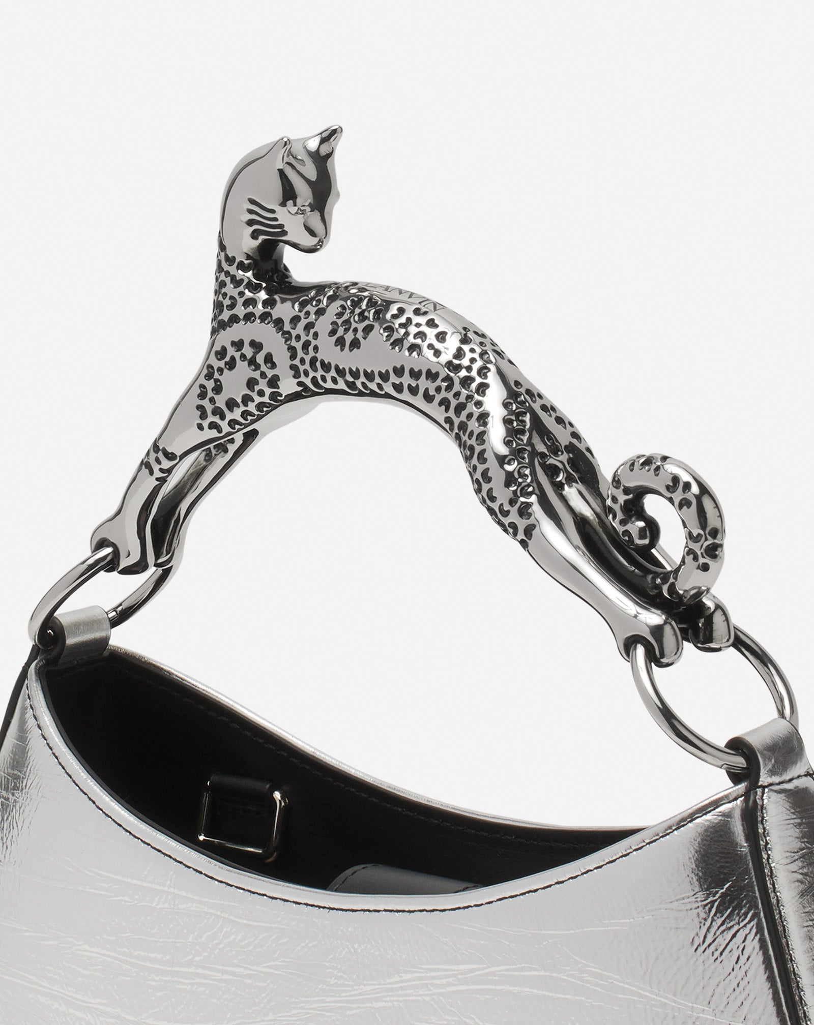 SAC HOBO CAT EN CUIR METALLISÉ