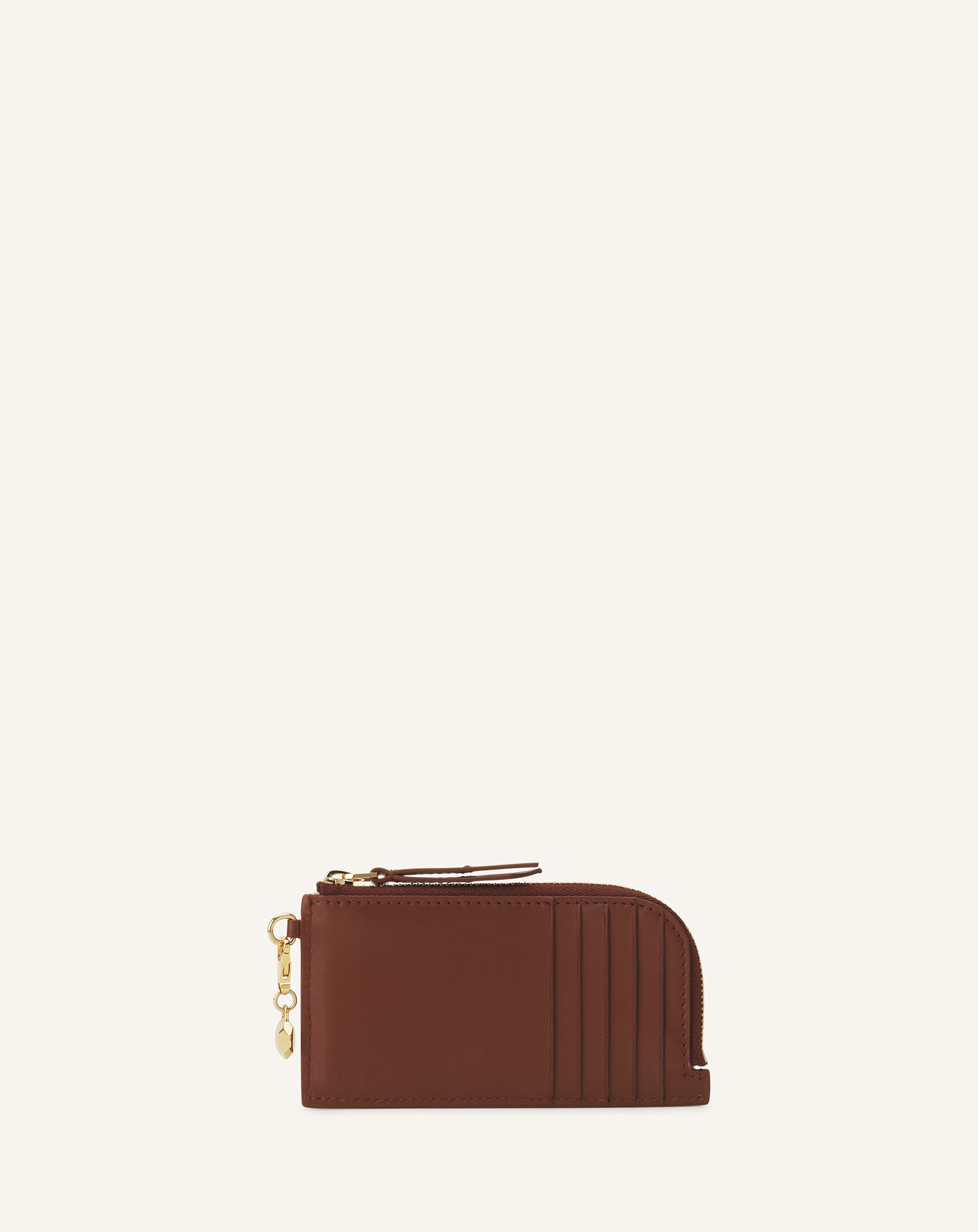 PORTE-CARTES CATCH BY LANVIN EN CUIR MARRON