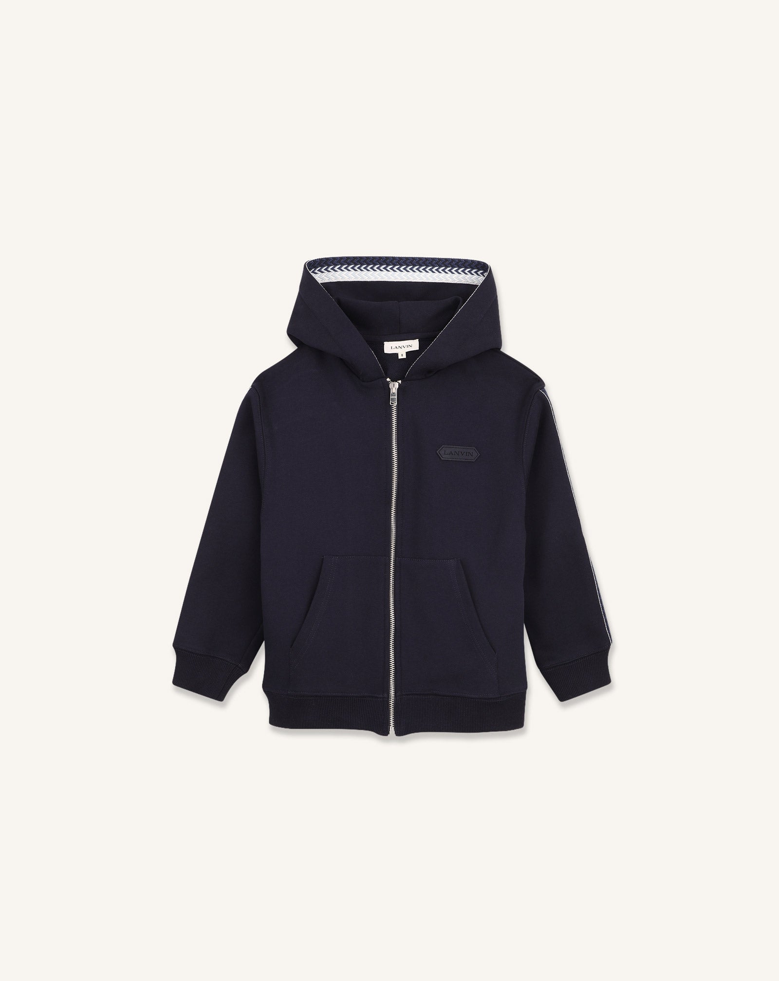 HOODIE ZIPPE LANVIN BRODÉ EN COTON