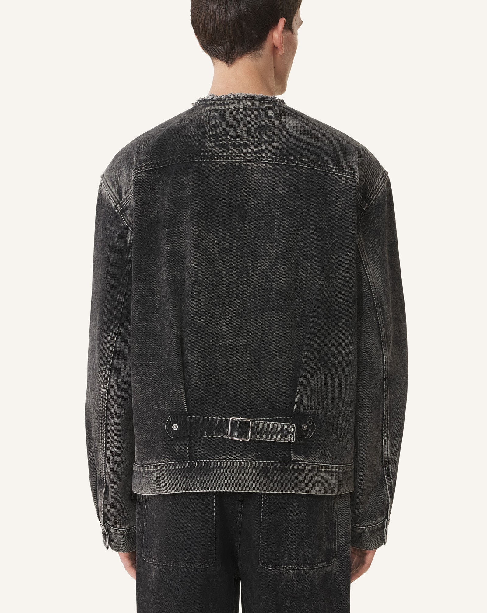 VESTE AMPLE EN DENIM DÉLAVÉ