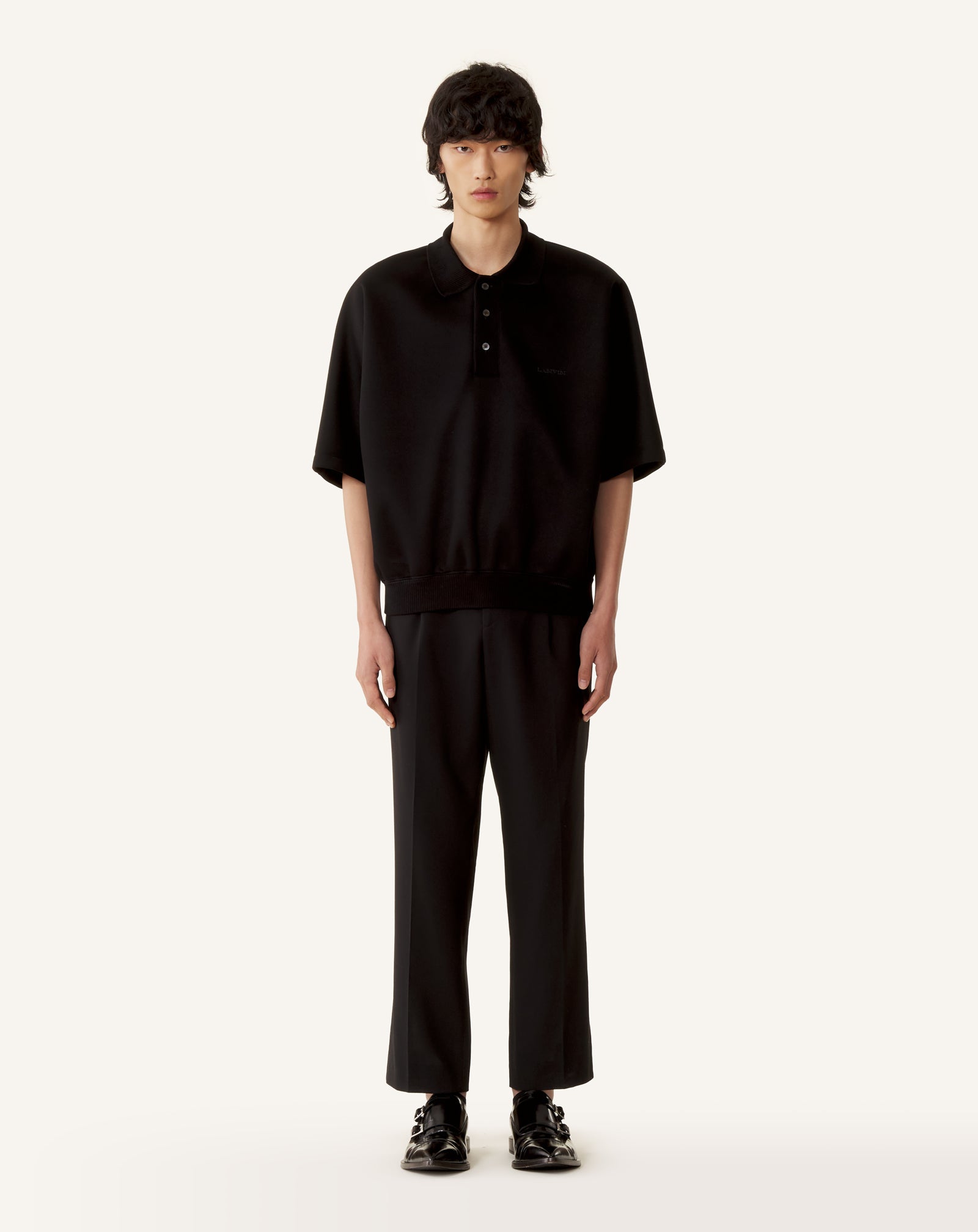 POLO AMPLE EN JERSEY DOUBLE FACE