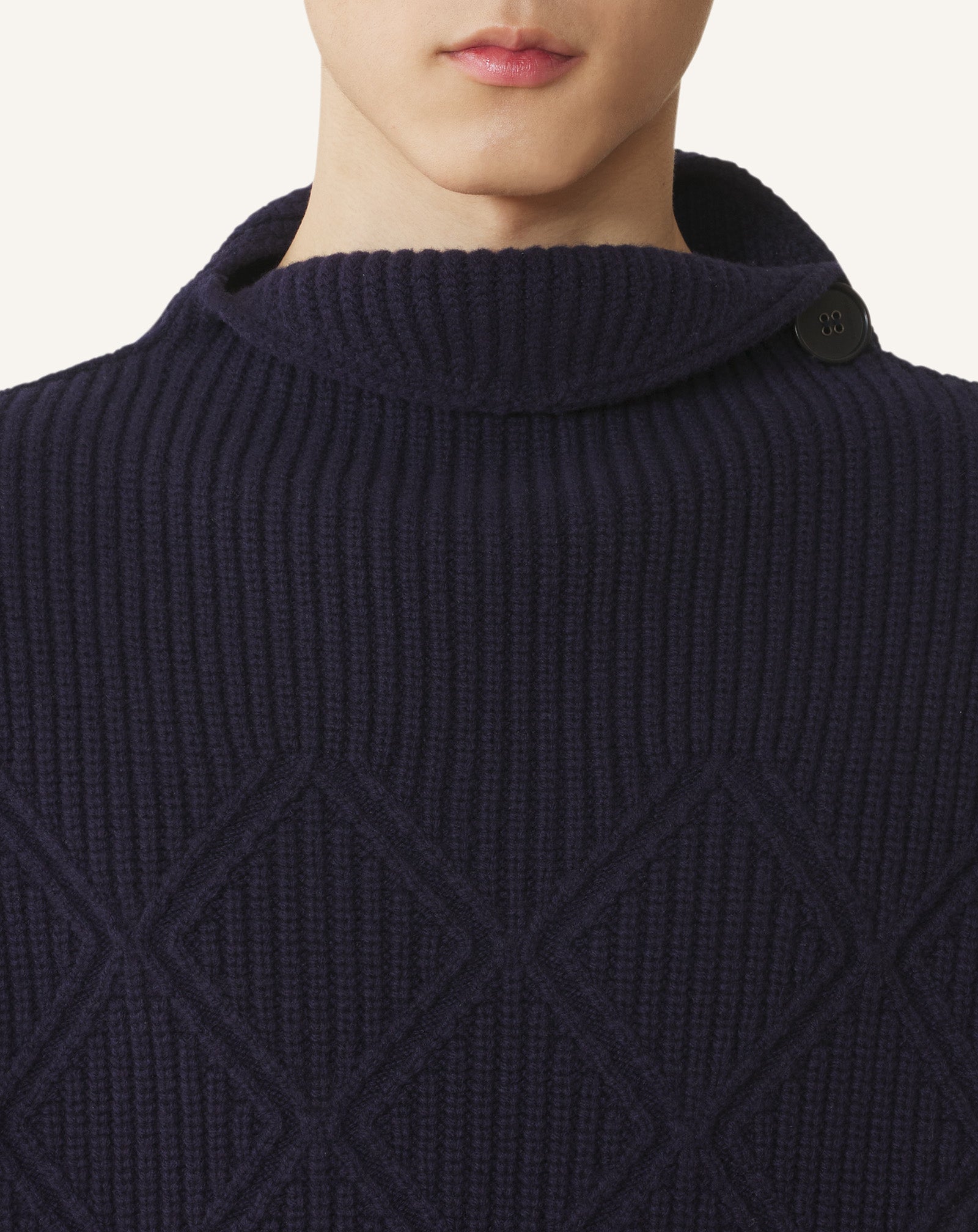 PULL SANS MANCHES DÉTAIL LOSANGE EN LAINE