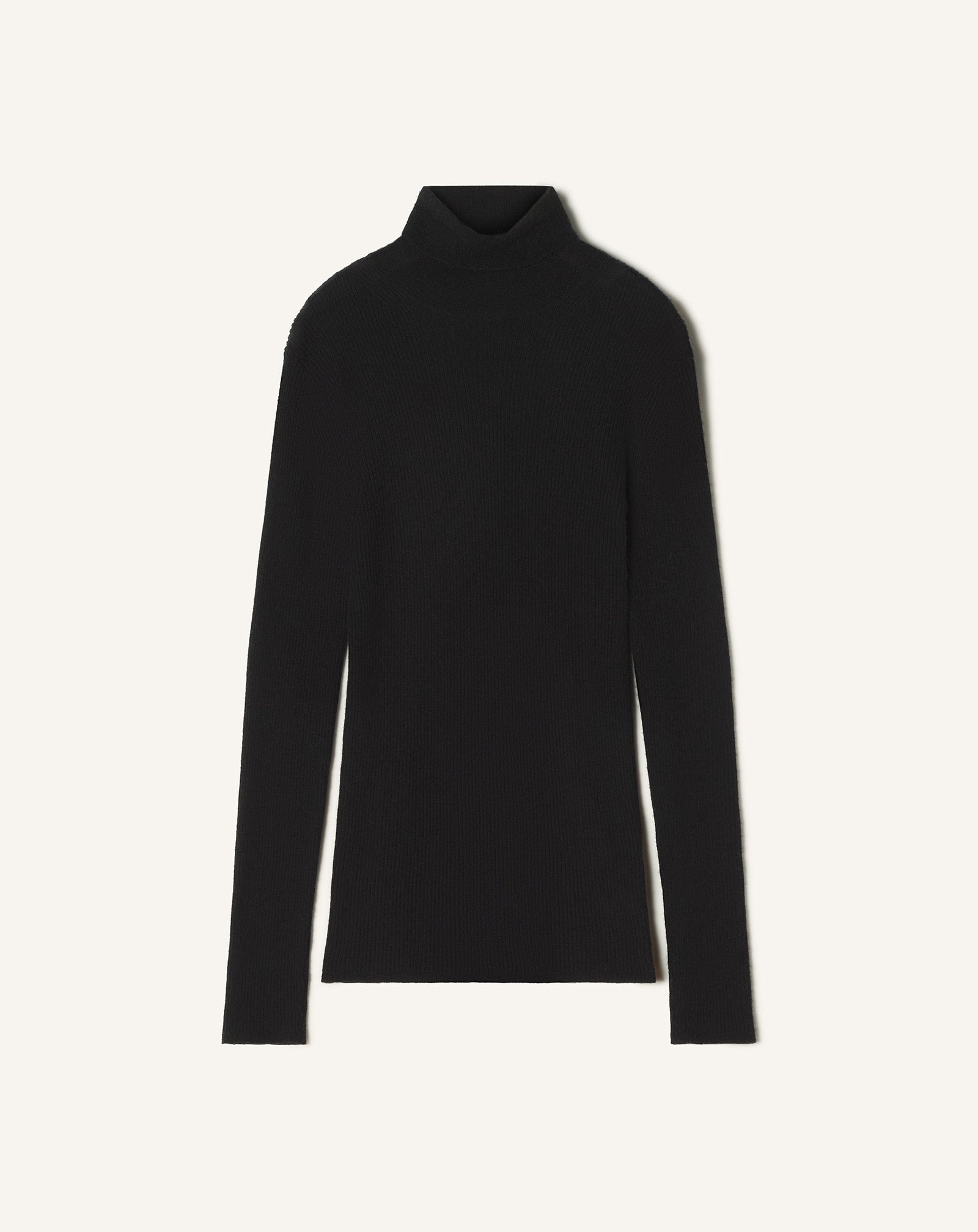 PULL COL ROULÉ EN MÉRINOS ET SOIE