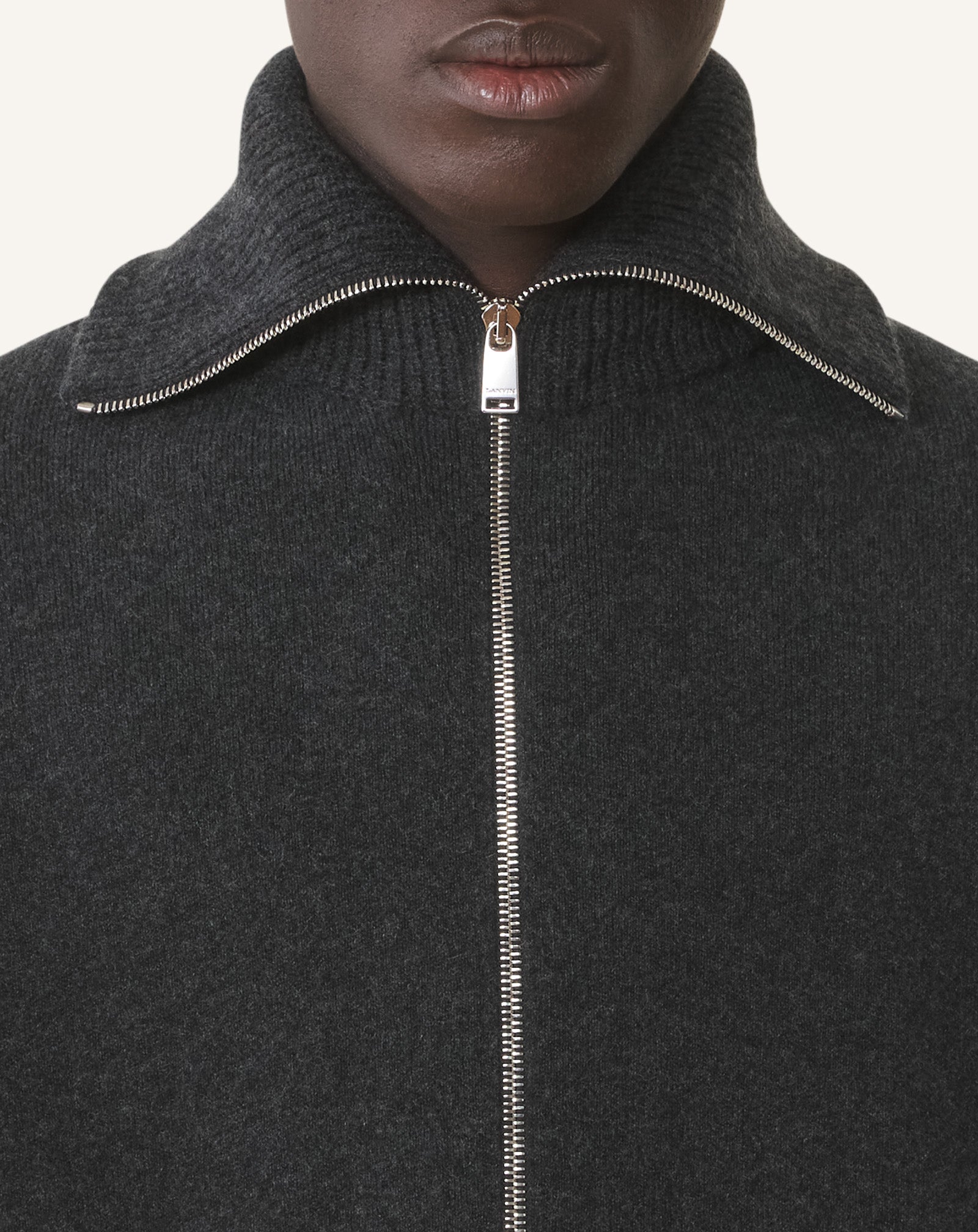 CARDIGAN ZIPPÉ EN CACHEMIRE