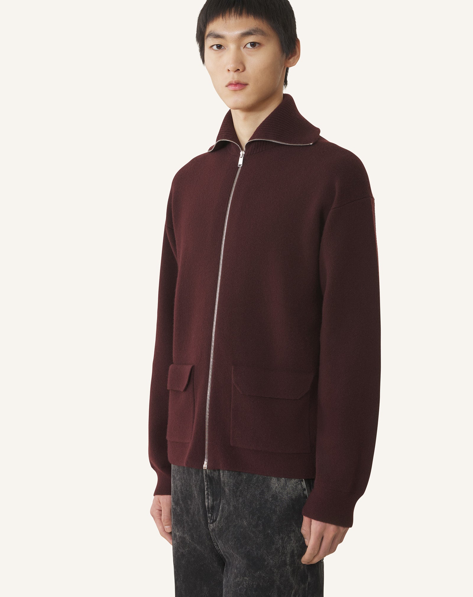 CARDIGAN ZIPPÉ EN CACHEMIRE