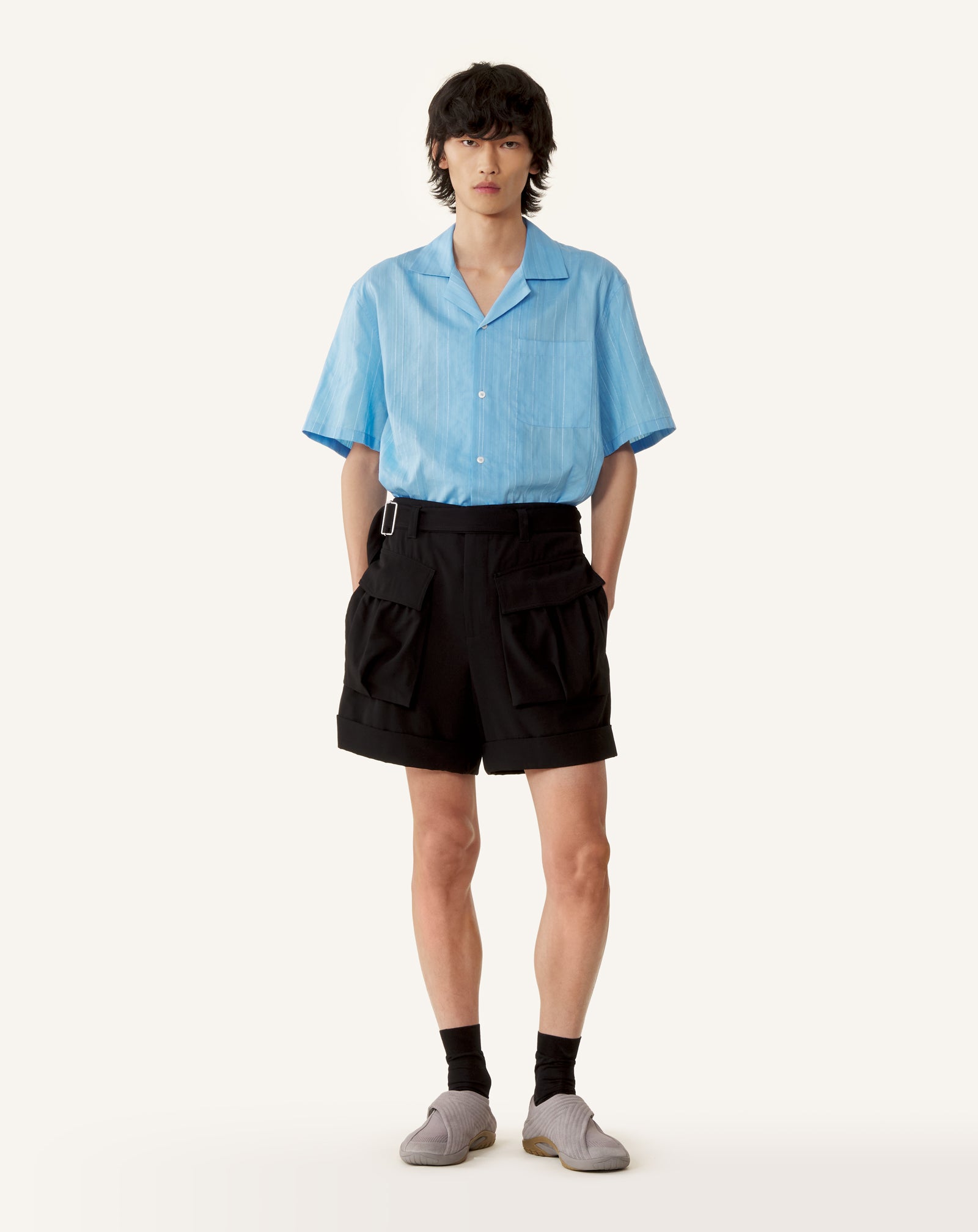 CHEMISE TEXTURÉE EN COTON ET SOIE