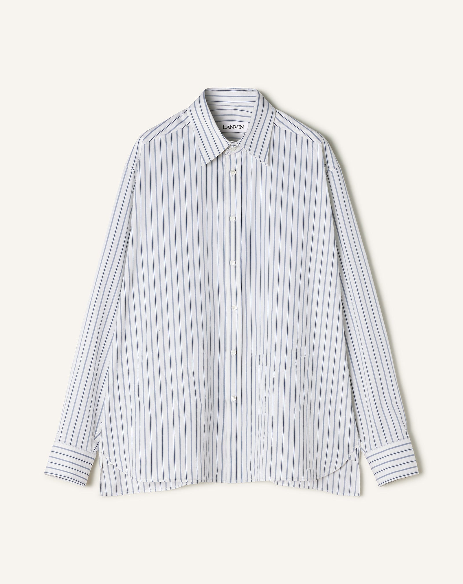 CHEMISE AMPLE EN POPELINE DE COTON À RAYURES