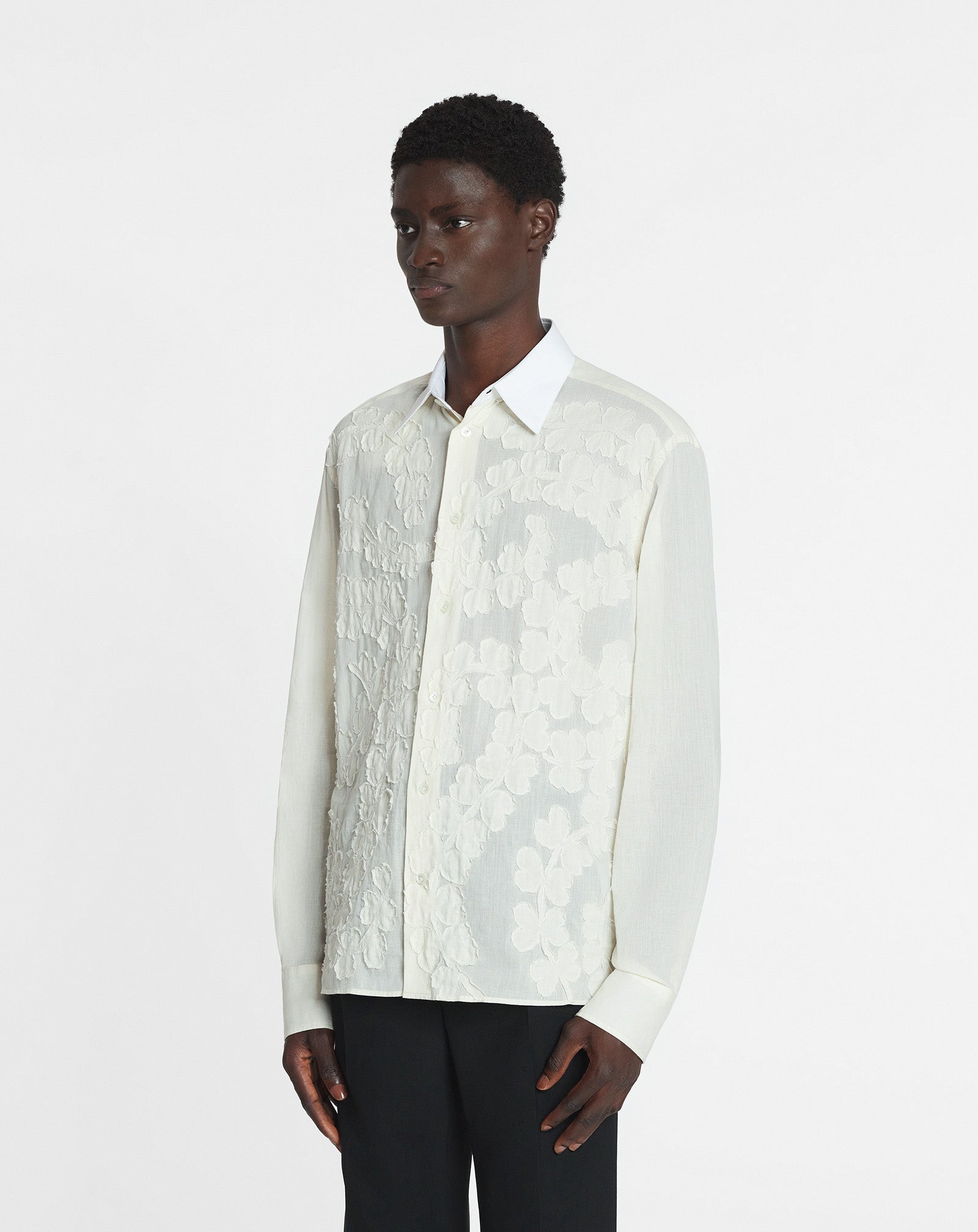 CHEMISE A DÉCOUPES EN VOILE DE COTON