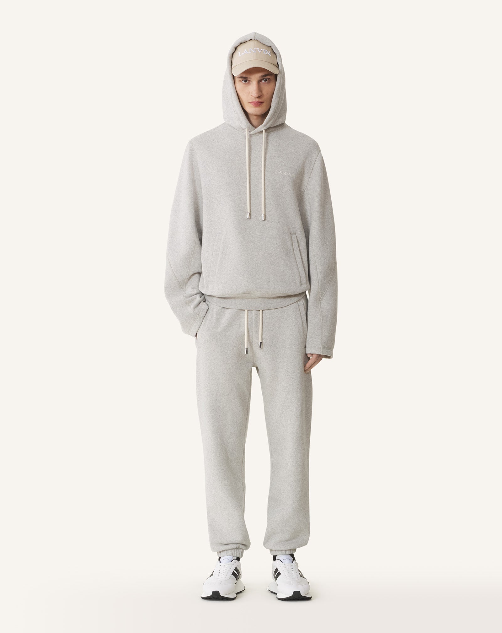 PANTALON DE JOGGING EN COTON ET CACHEMIRE
