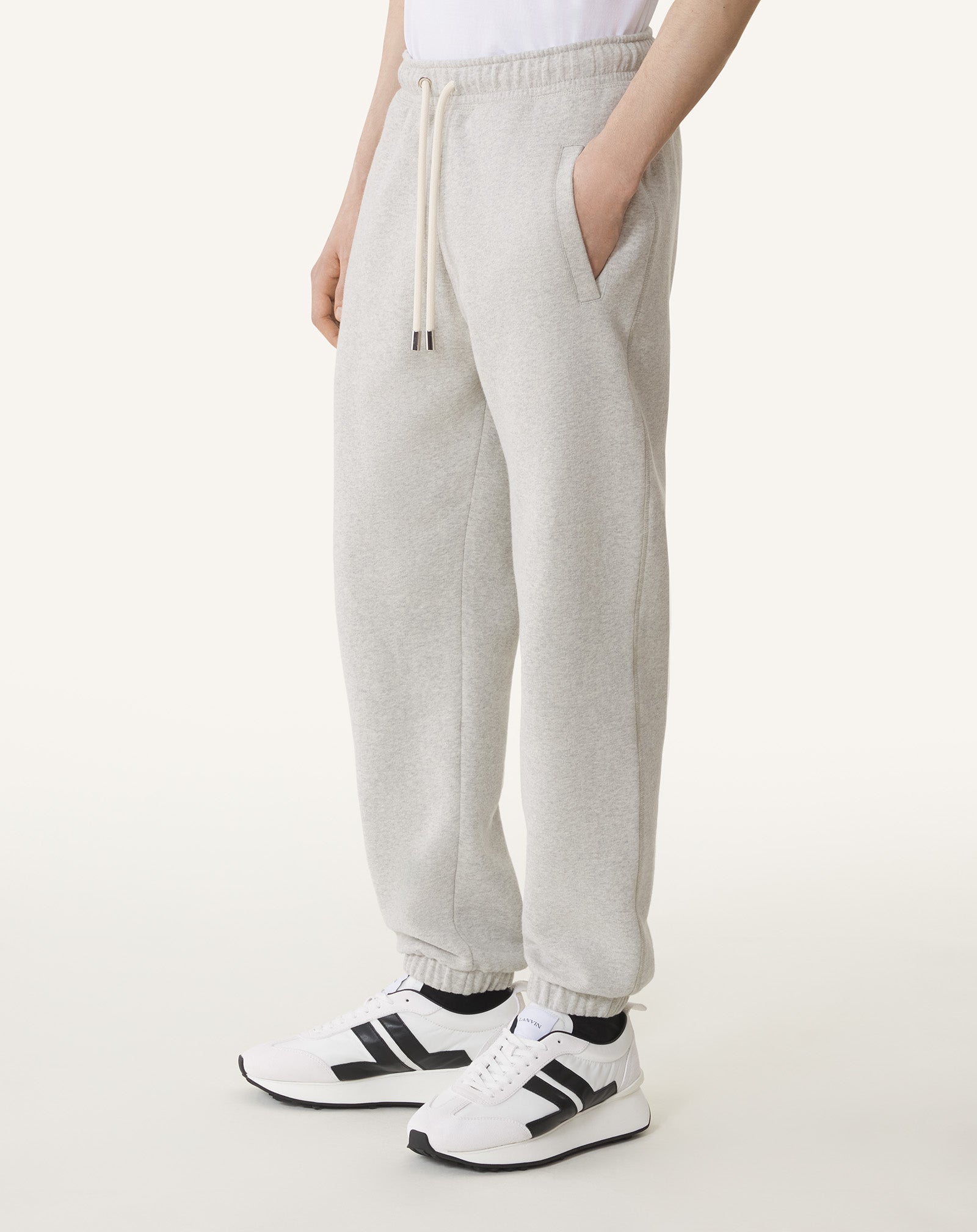 PANTALON DE JOGGING EN COTON ET CACHEMIRE