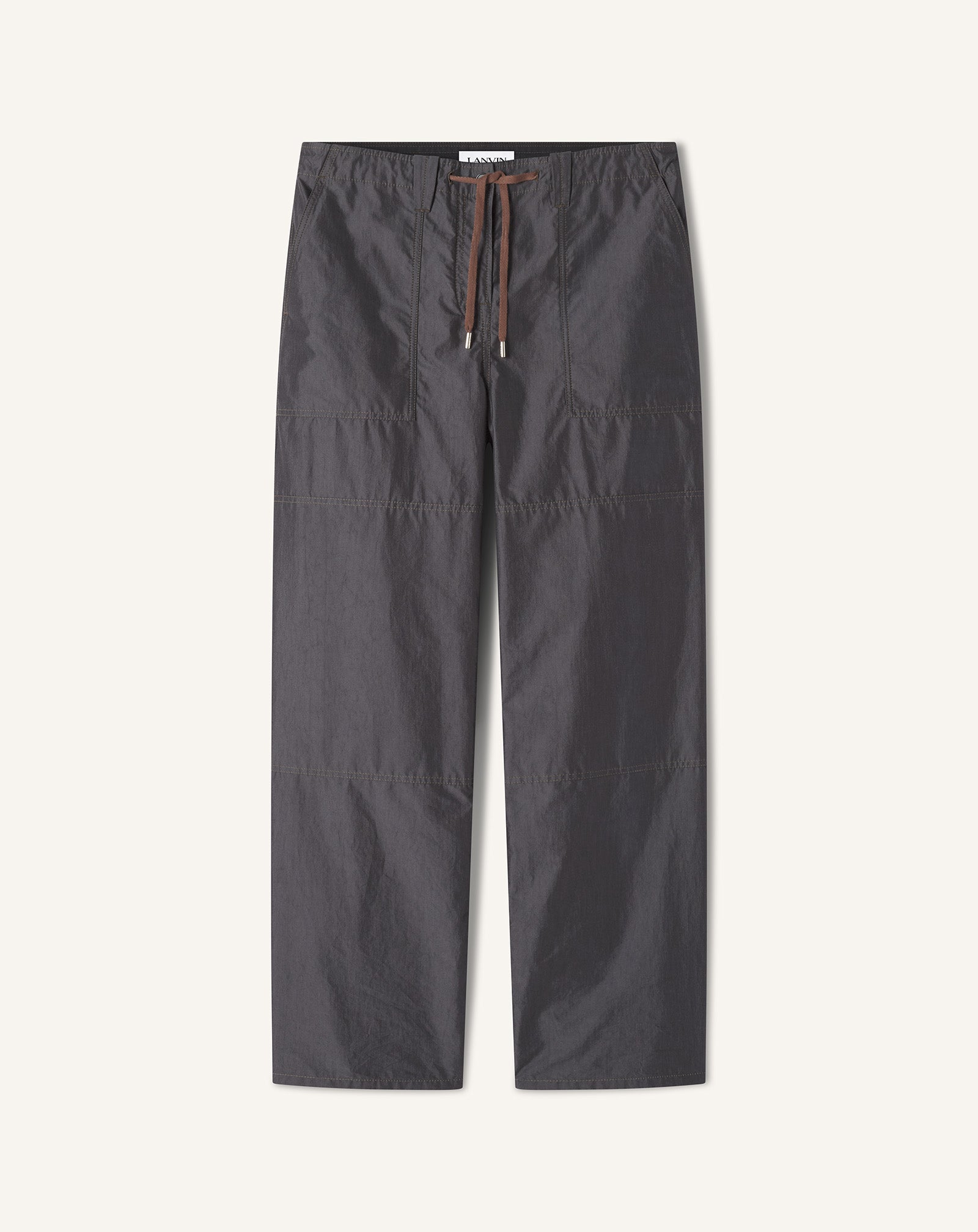 PANTALON LARGE EN CHAMBRAY NOIR