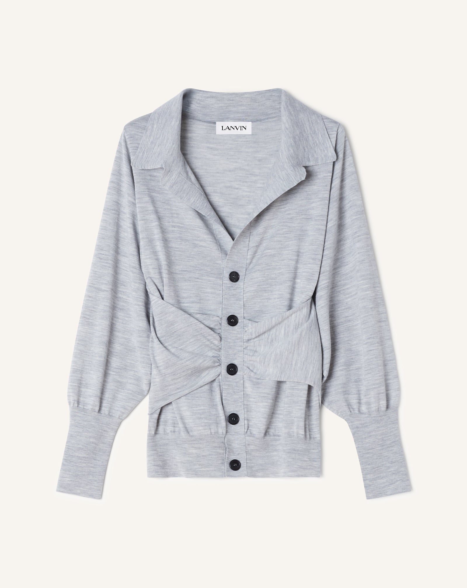 CARDIGAN DRAPÉ EN LAINE