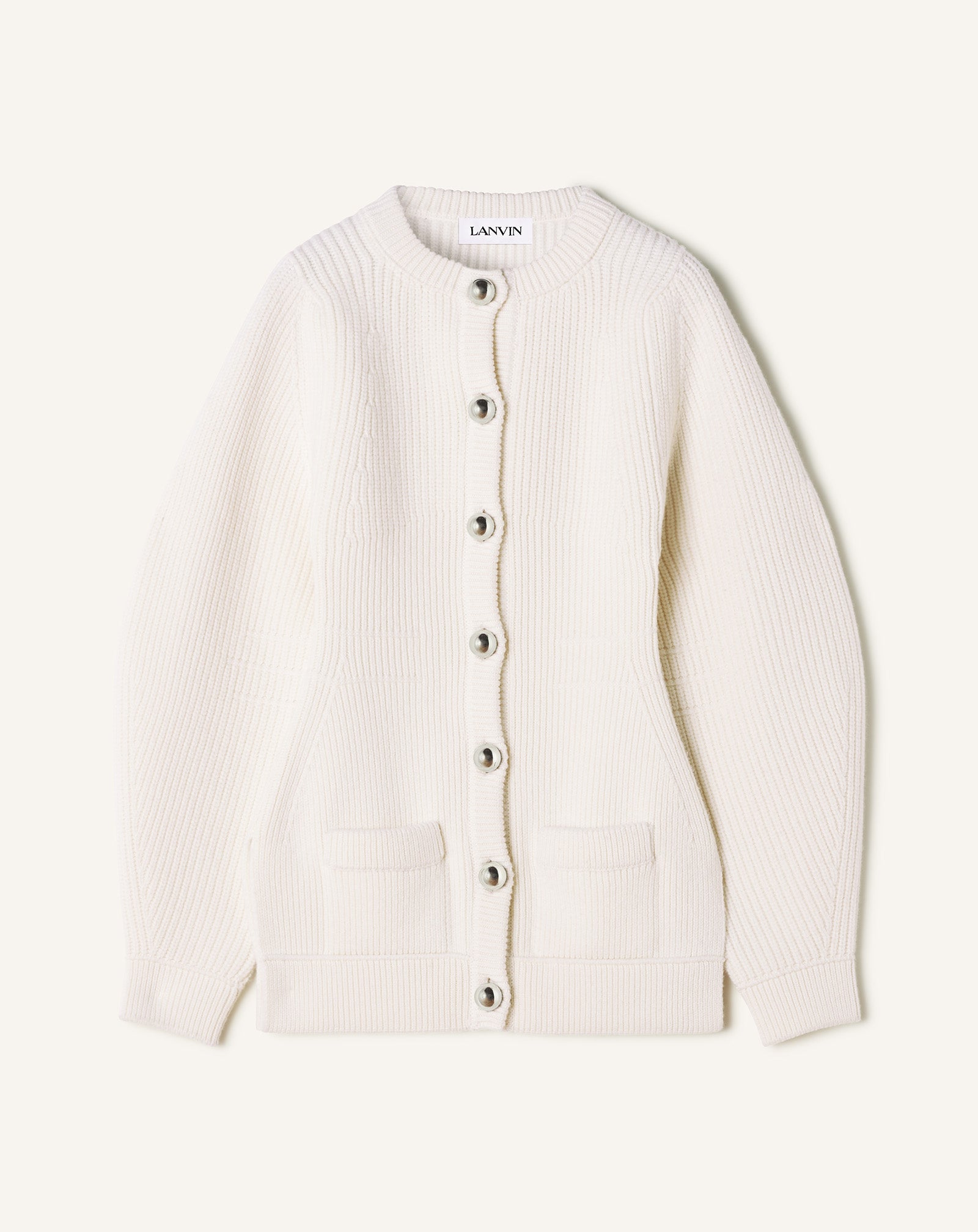CARDIGAN CÔTELÉ EN LAINE