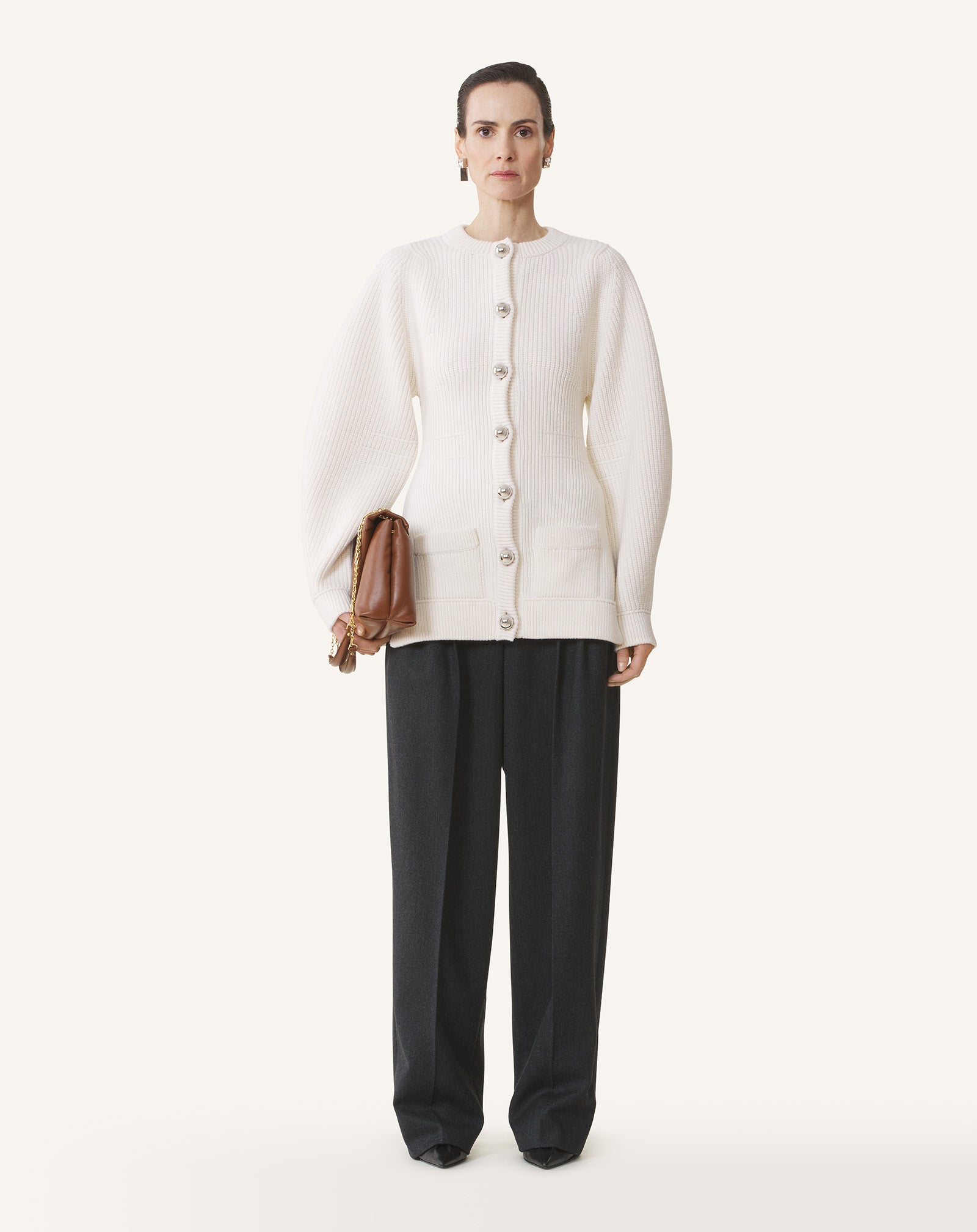 CARDIGAN CÔTELÉ EN LAINE
