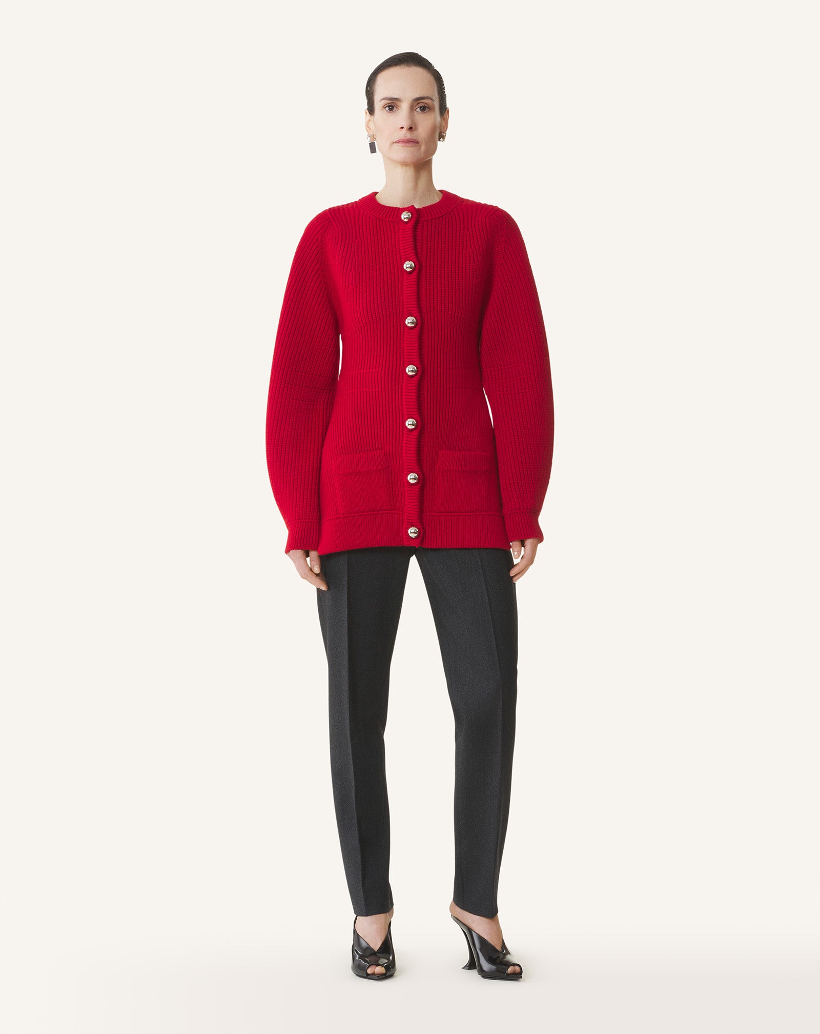 CARDIGAN CÔTELÉ EN LAINE