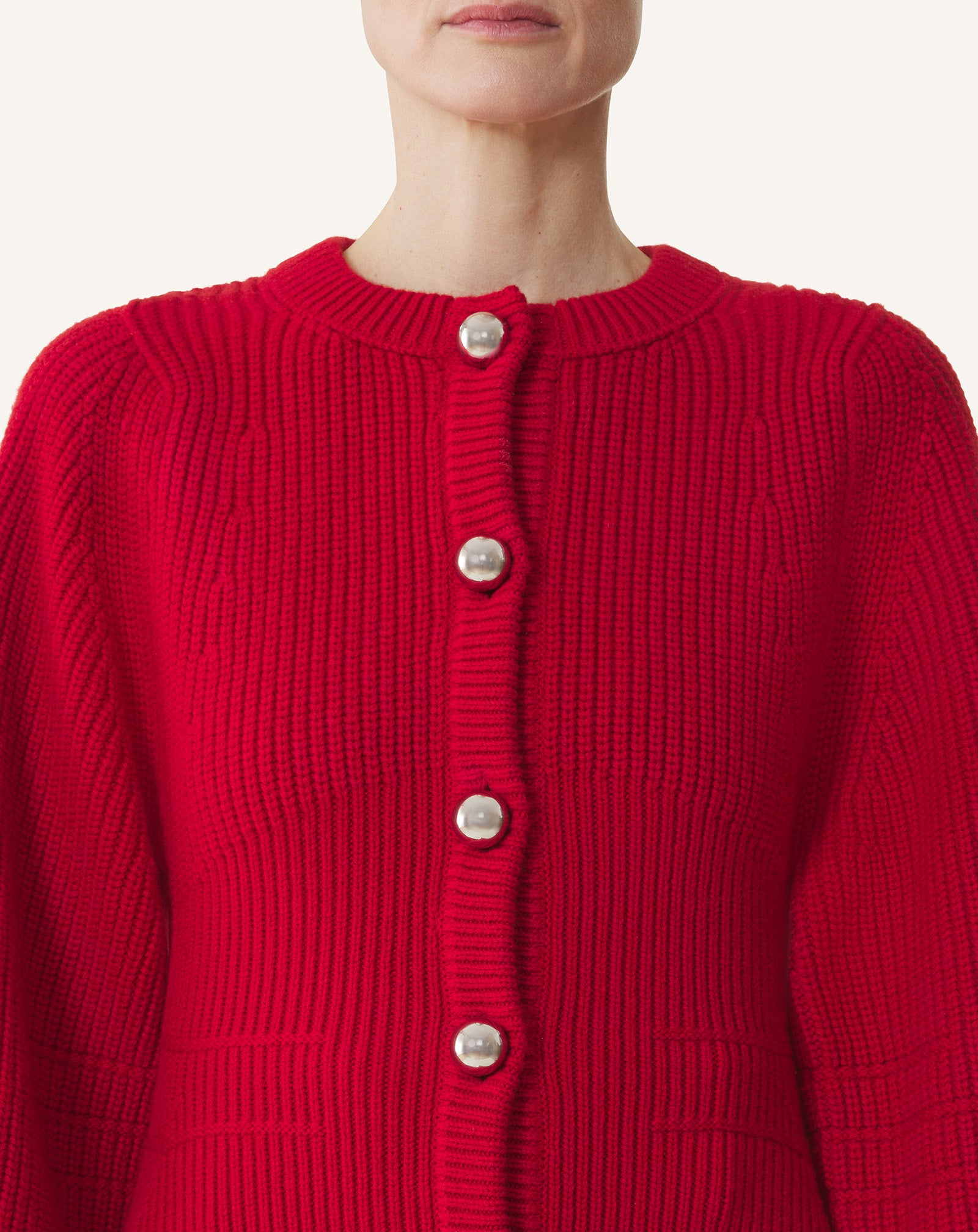 CARDIGAN CÔTELÉ EN LAINE
