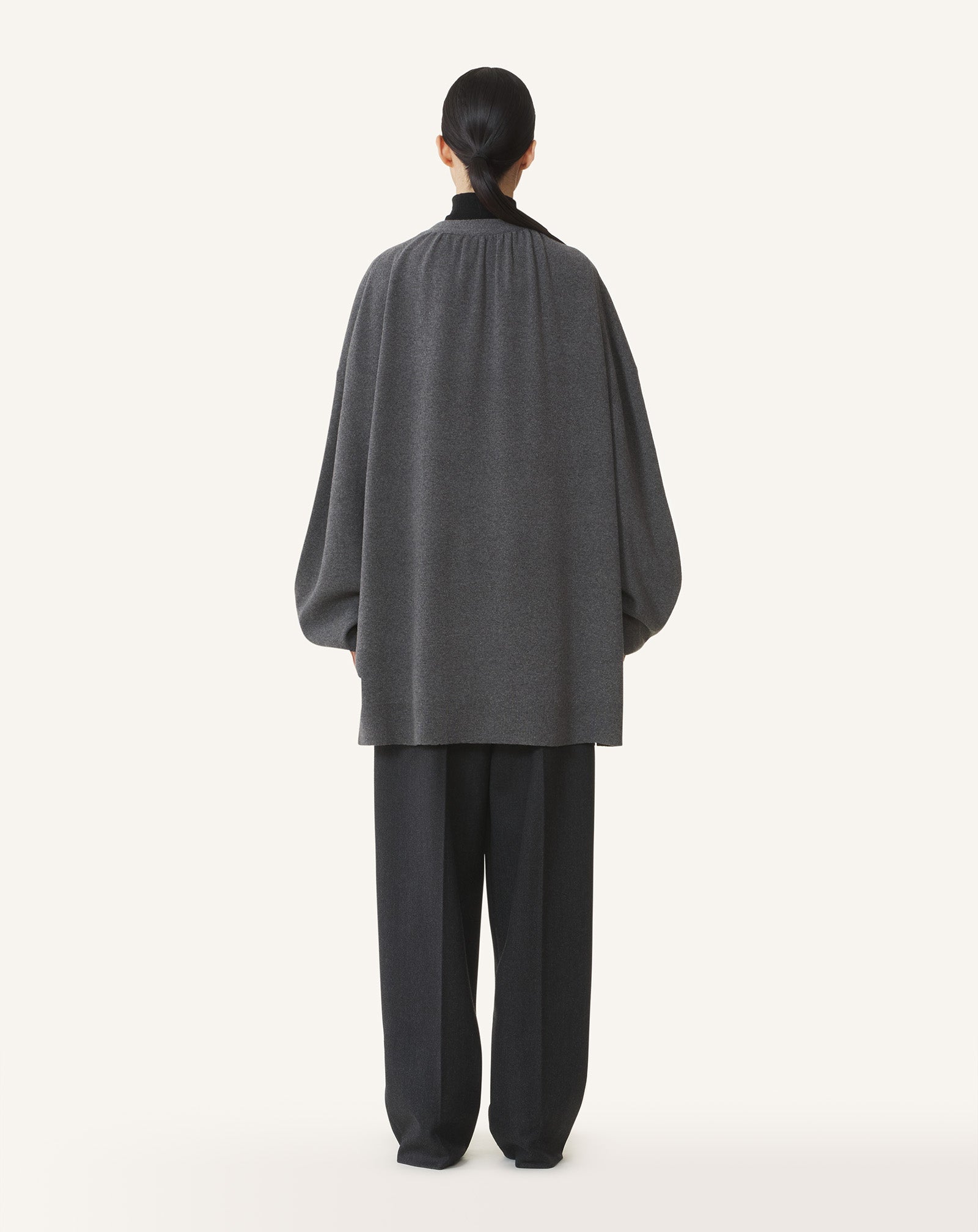 CARDIGAN OVERSIZE EN LAINE ET CACHEMIRE