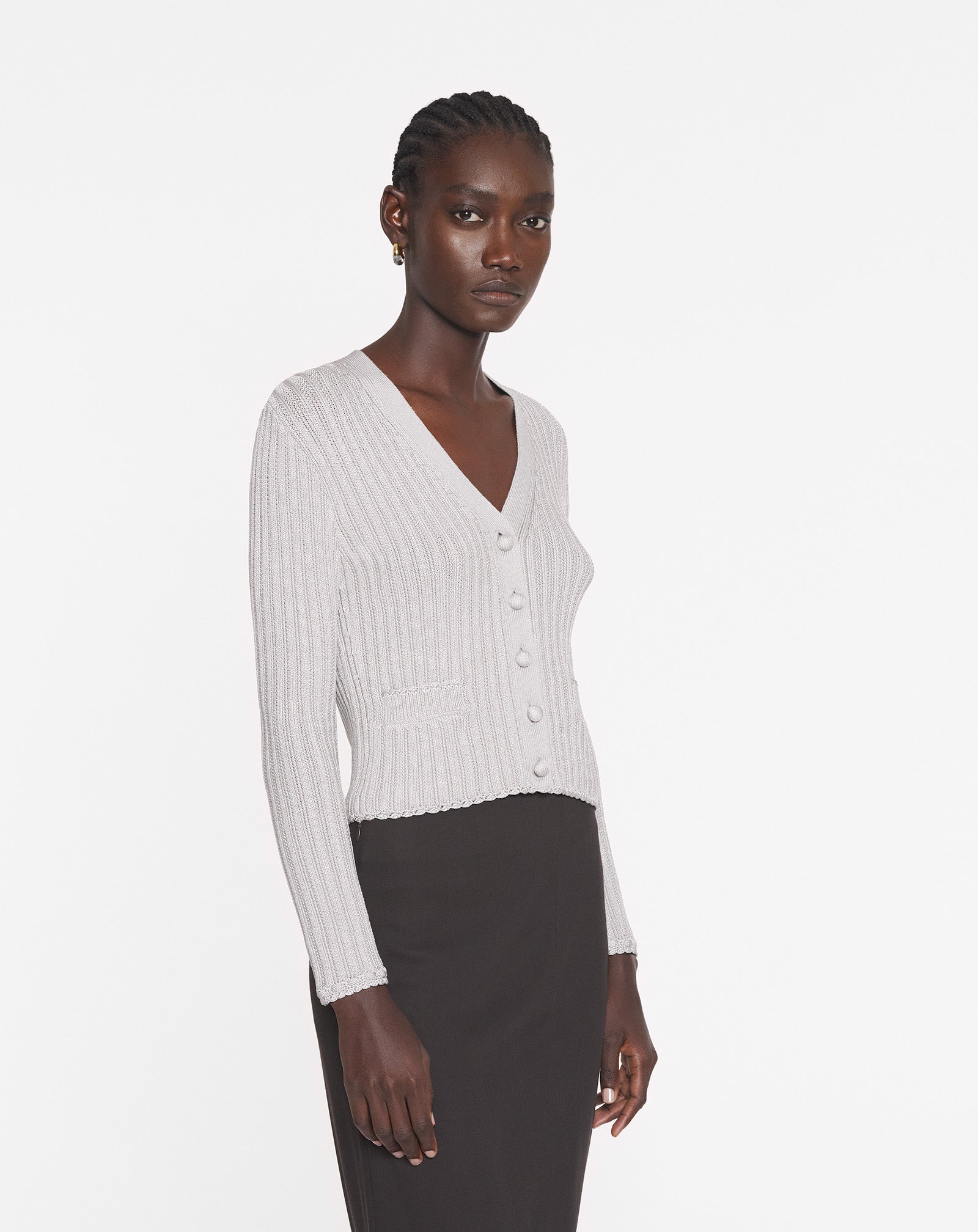 CARDIGAN CÔTELÉ EN VISCOSE