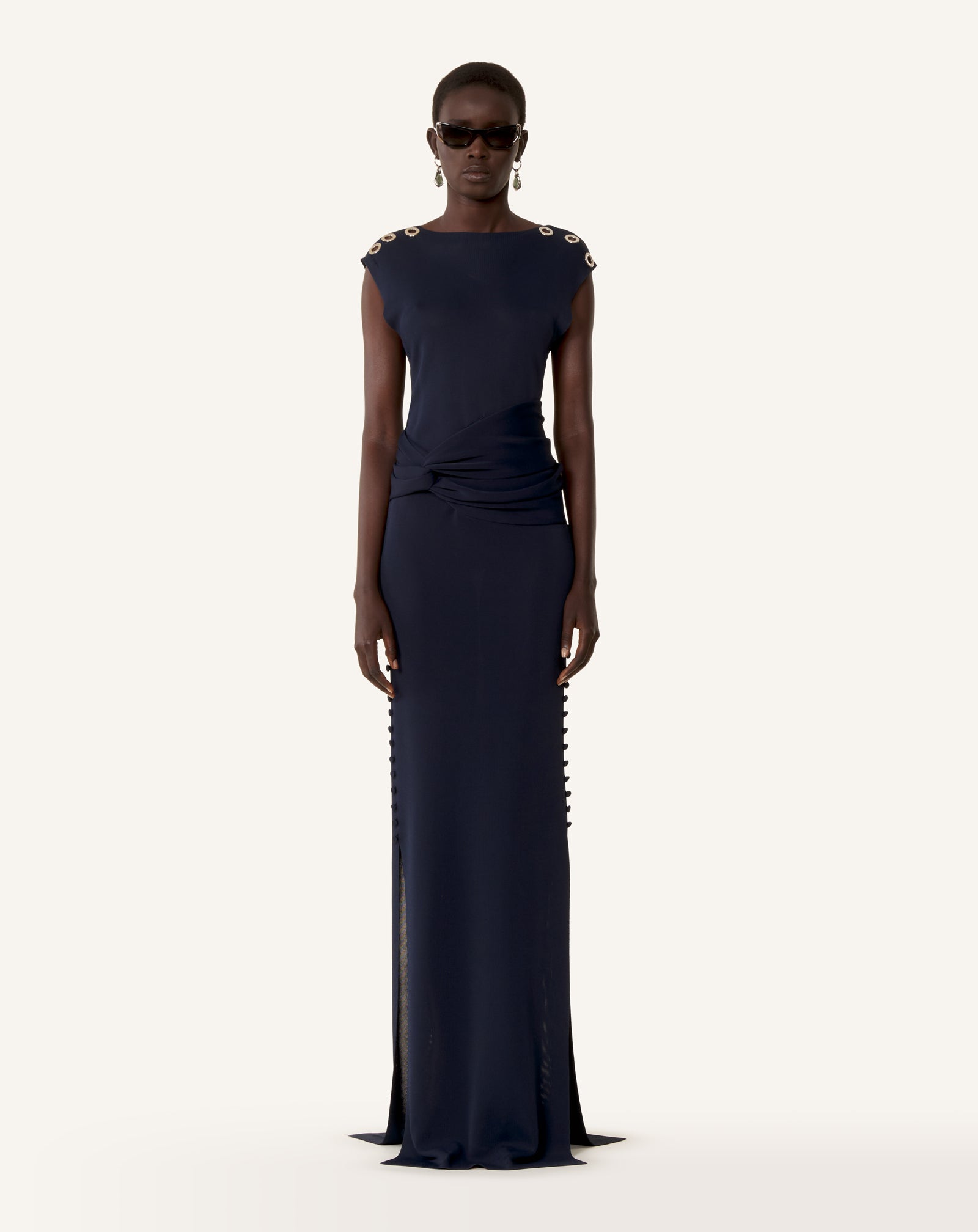 ROBE CHOKER CINTRÉE EN VISCOSE