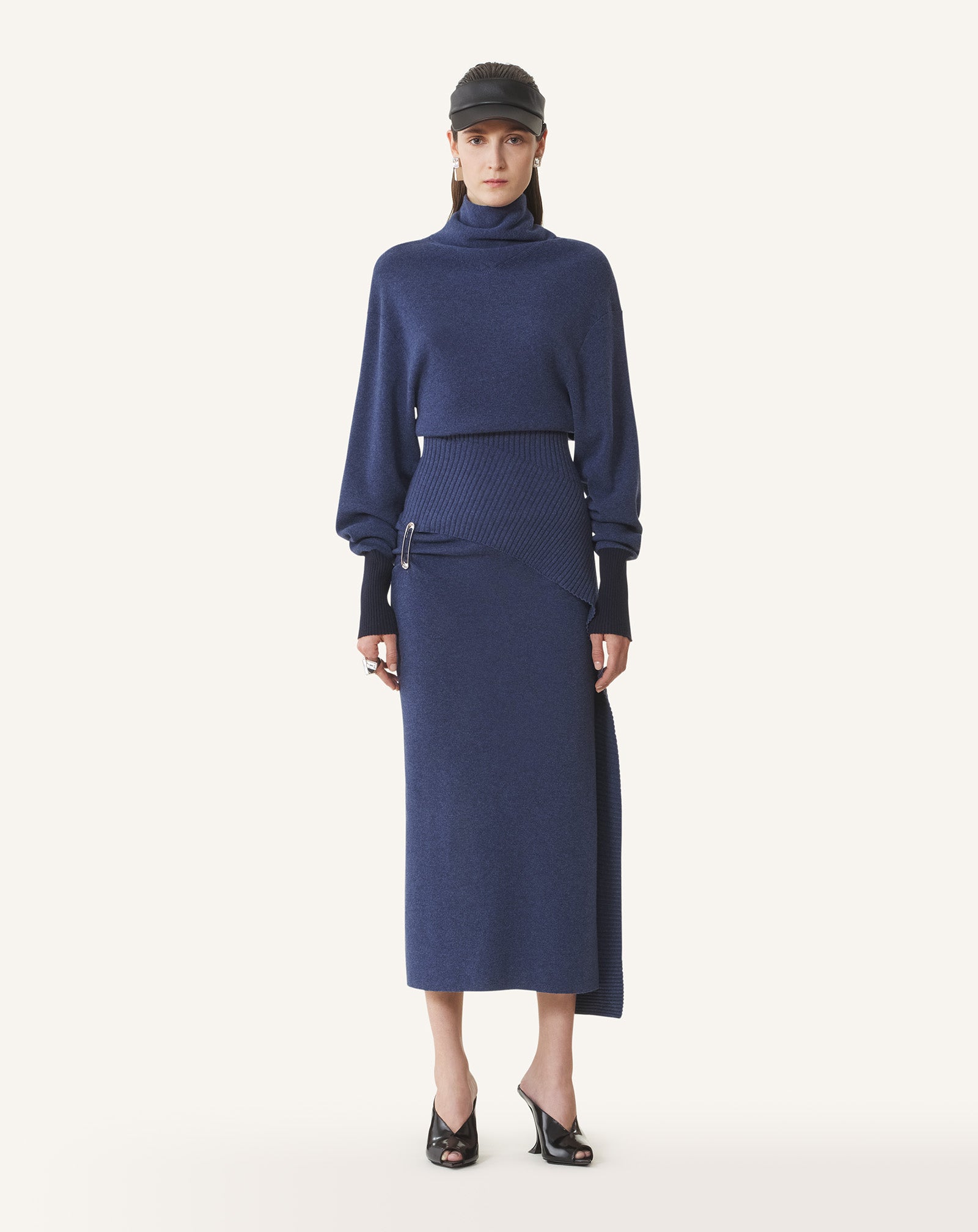 ROBE MIDI EN LAINE ET CACHEMIRE