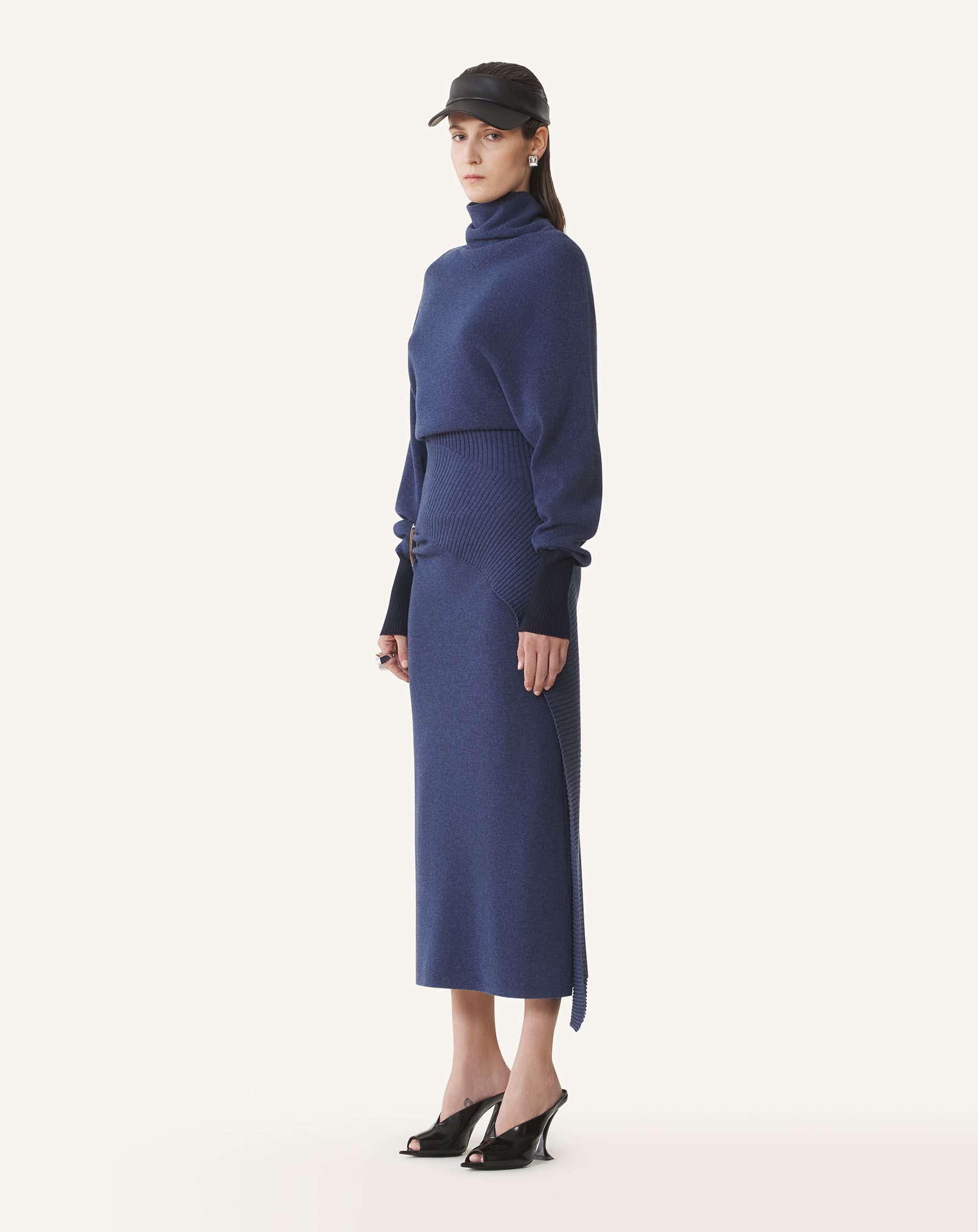 ROBE MIDI EN LAINE ET CACHEMIRE