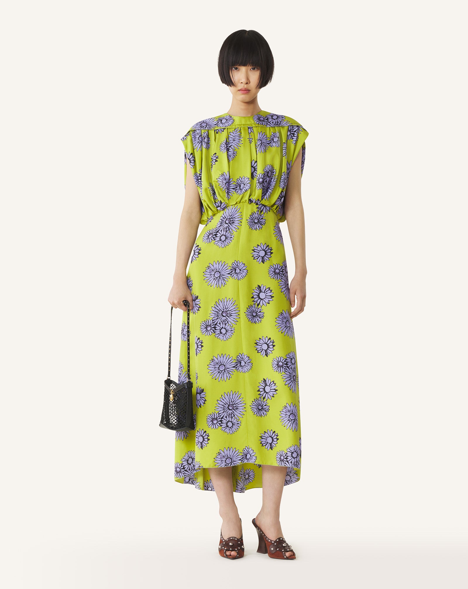 ROBE MIDI EN SOIE IMPRIMÉE