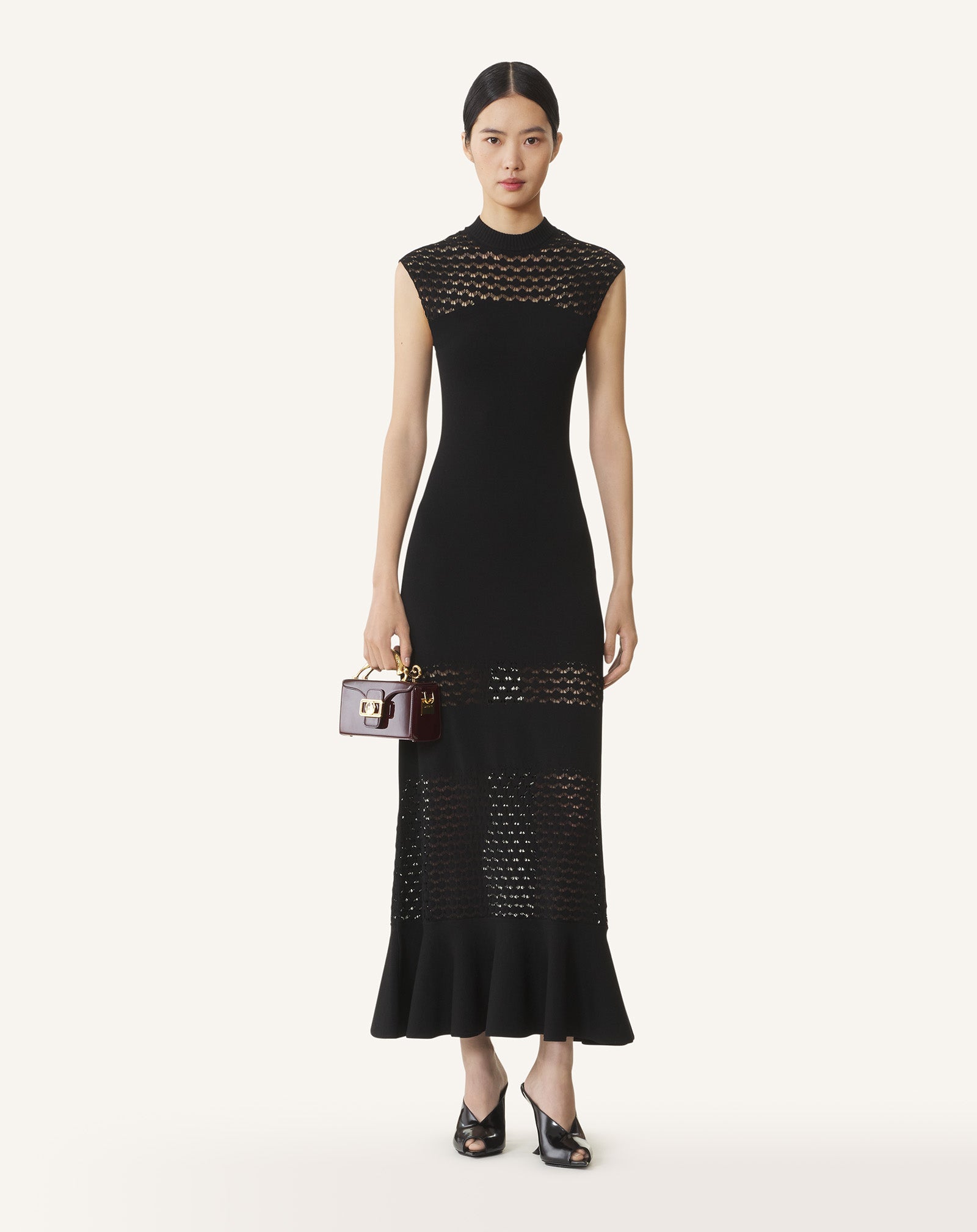 ROBE DÉTAIL DENTELLE EN VISCOSE