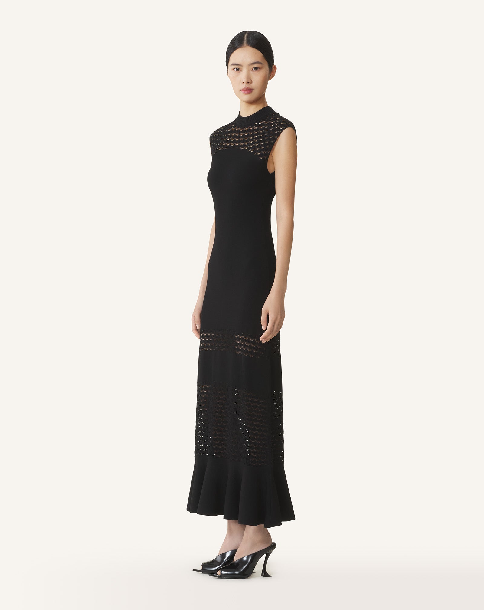 ROBE DÉTAIL DENTELLE EN VISCOSE
