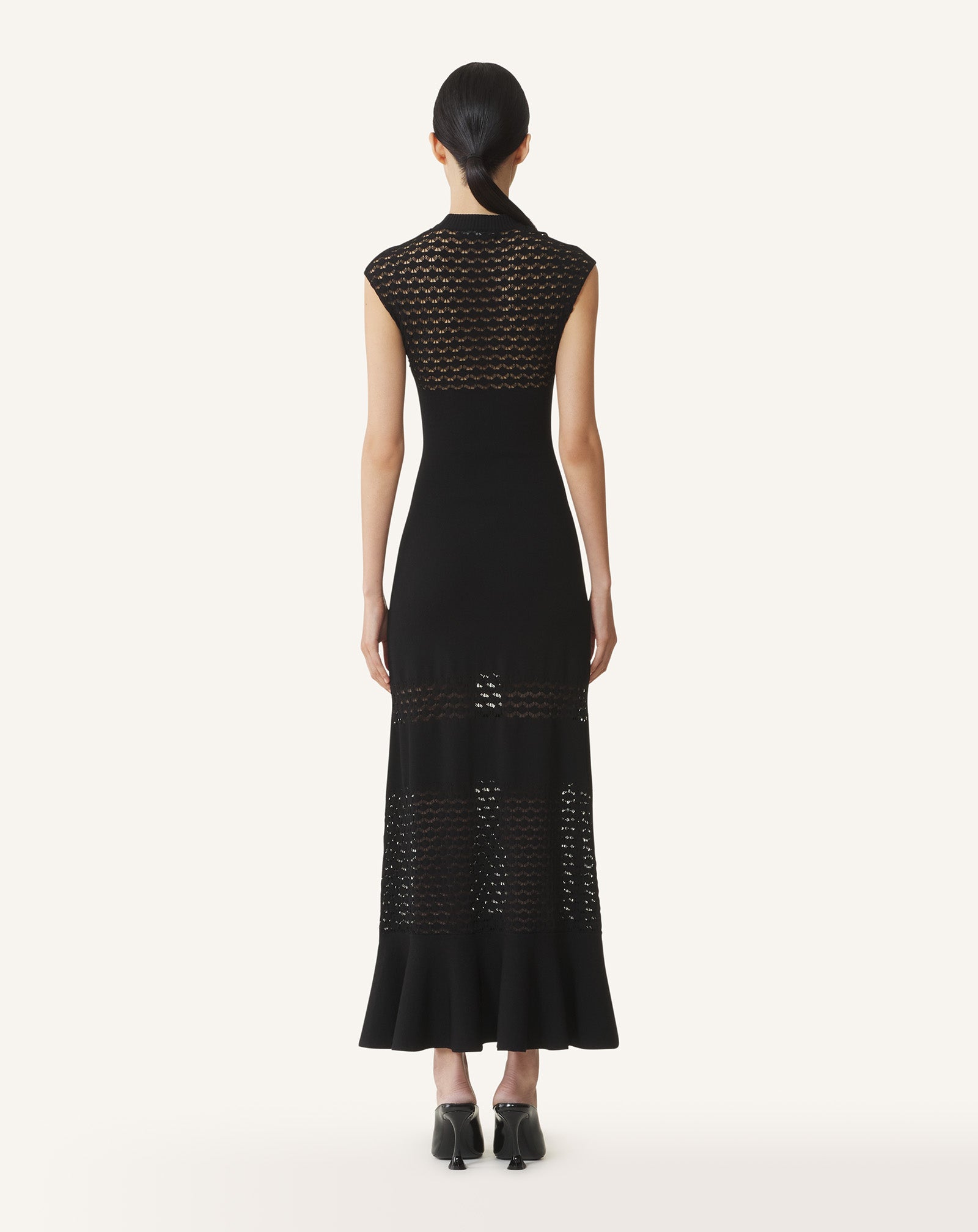 ROBE DÉTAIL DENTELLE EN VISCOSE