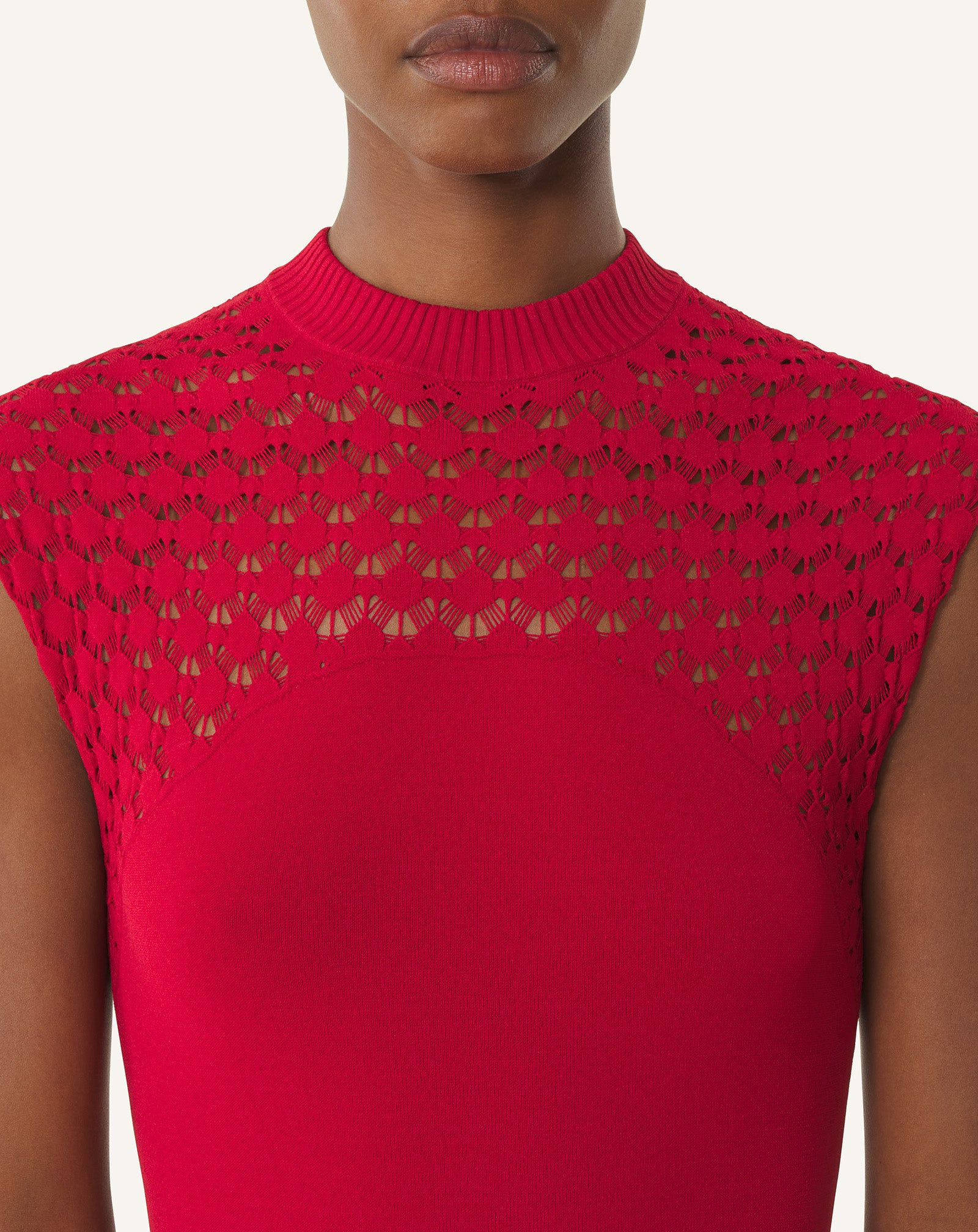 ROBE DÉTAIL DENTELLE EN VISCOSE