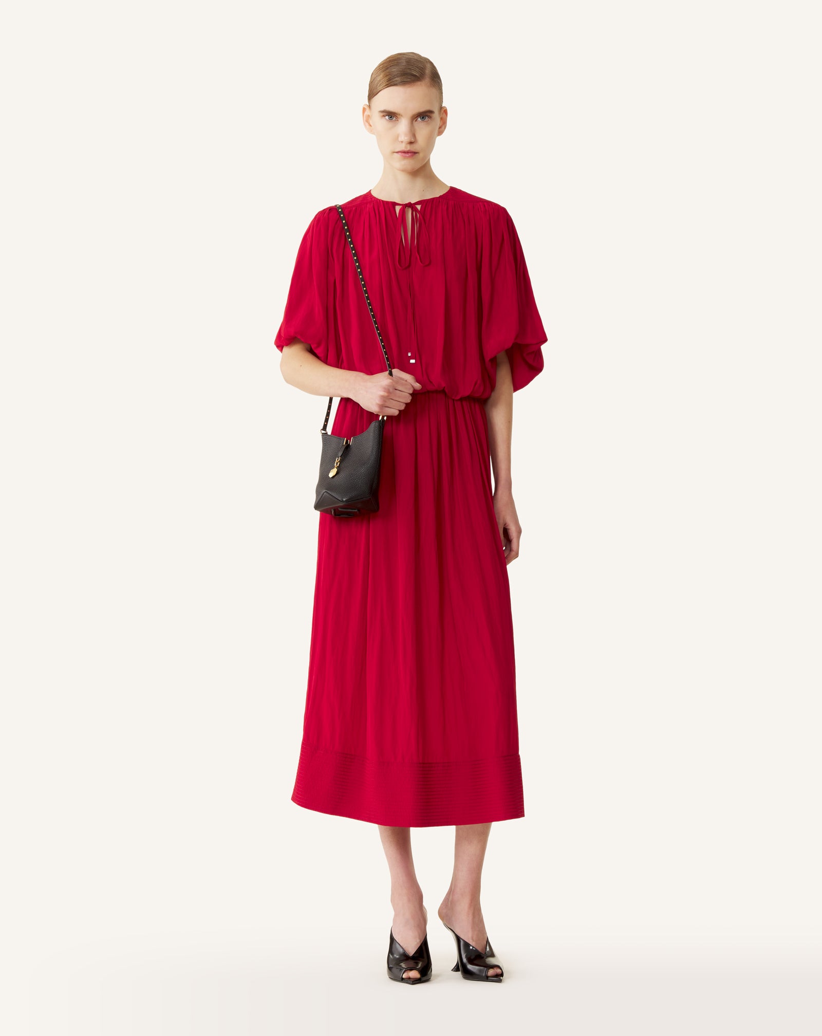 ROBE MIDI EN CHARMEUSE