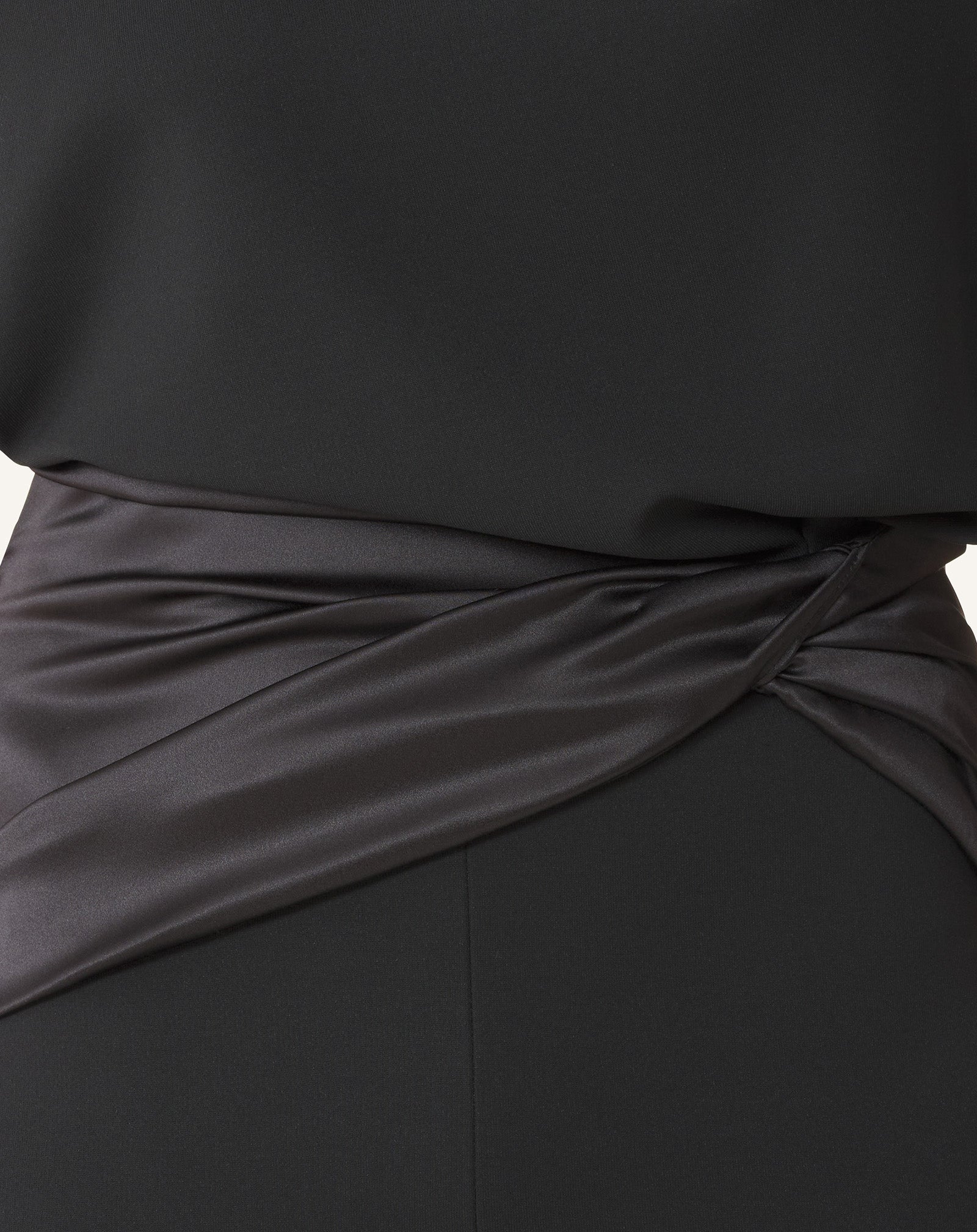 ROBE MIDI EN JERSEY ET SATIN