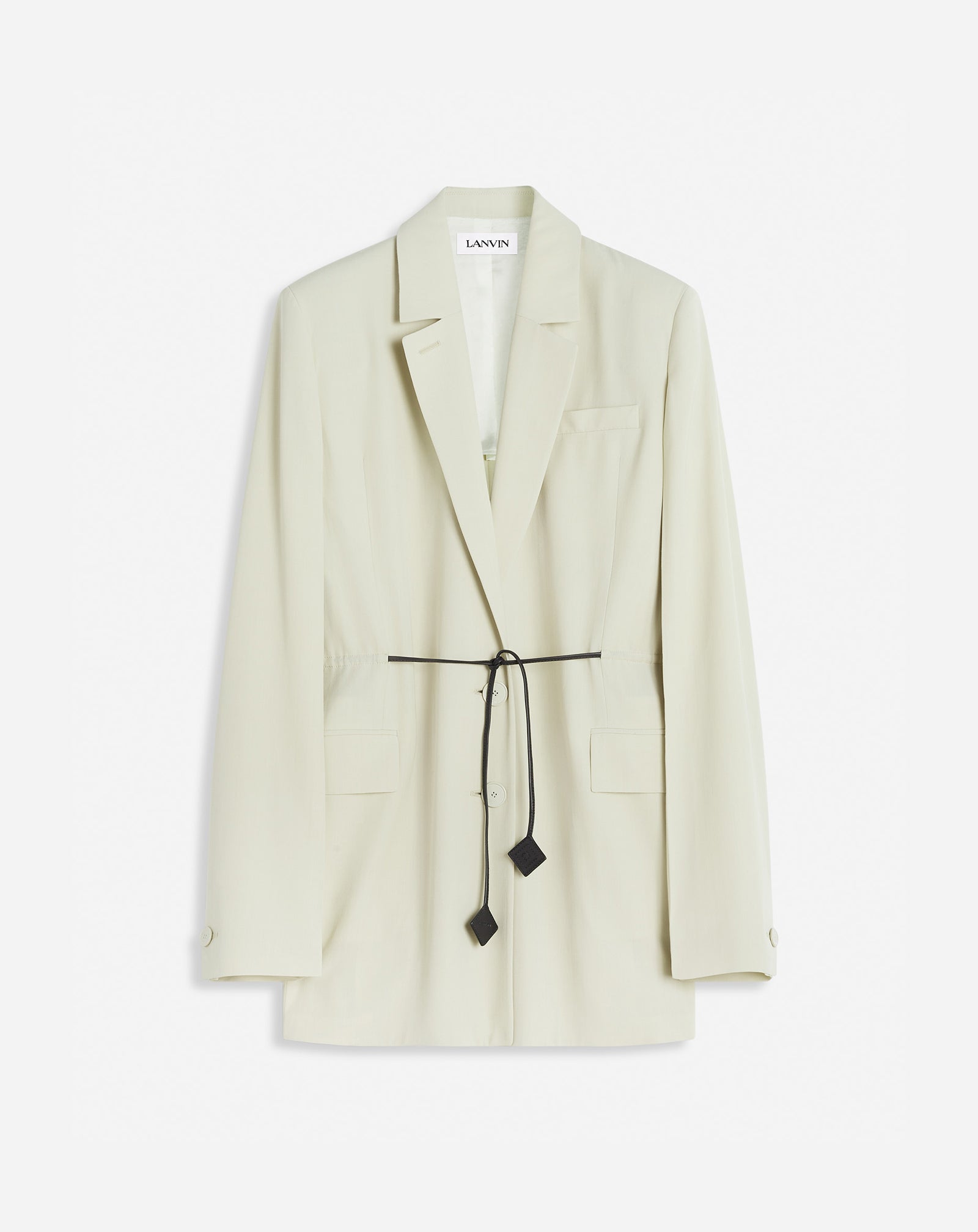 VESTE CEINTURÉE EN LAINE MÉLANGÉE