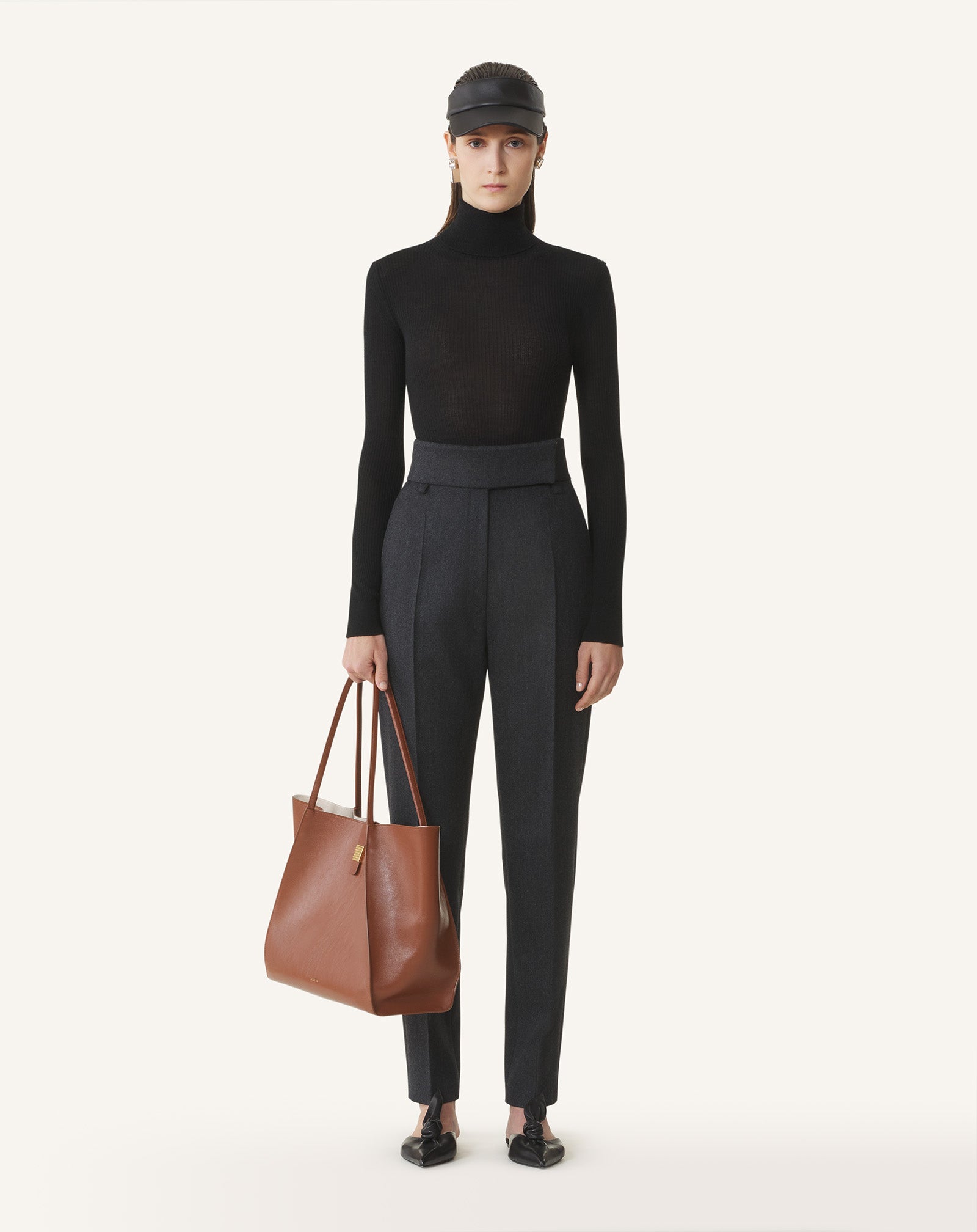 PULL COL ROULÉ EN MÉRINOS ET SOIE