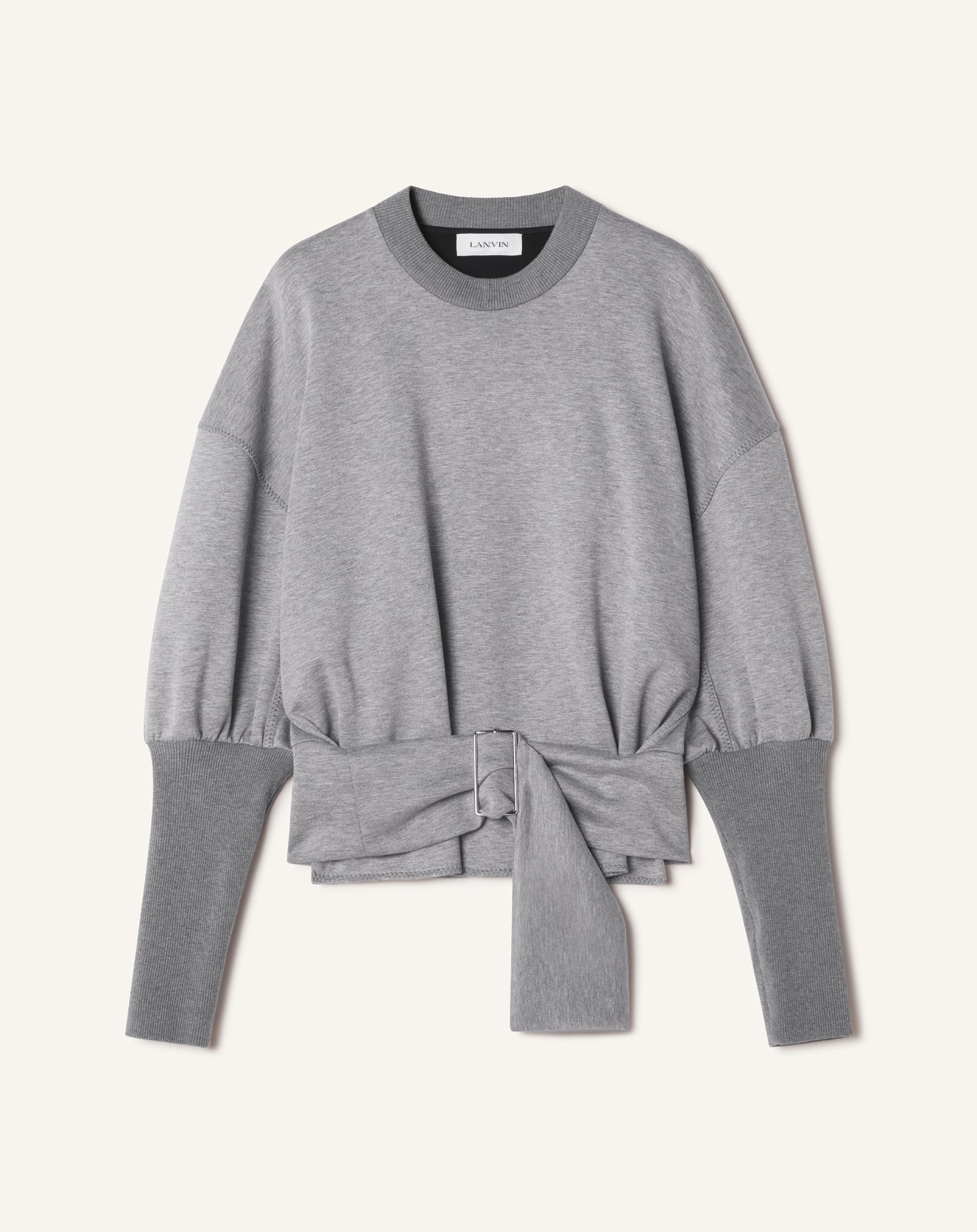 SWEATSHIRT CEINTURÉ EN JERSEY DOUBLE FACE