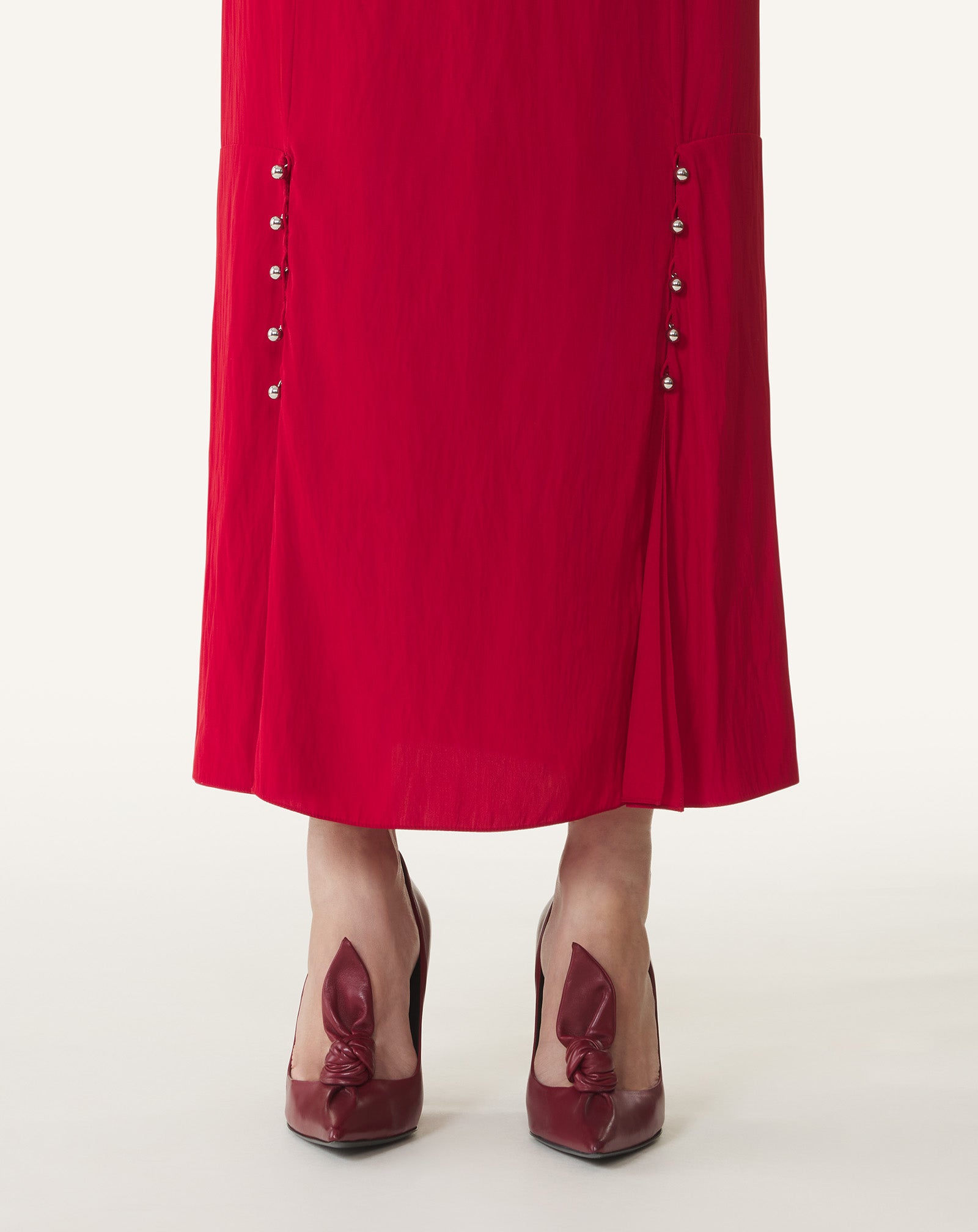 JUPE MIDI EN CHARMEUSE