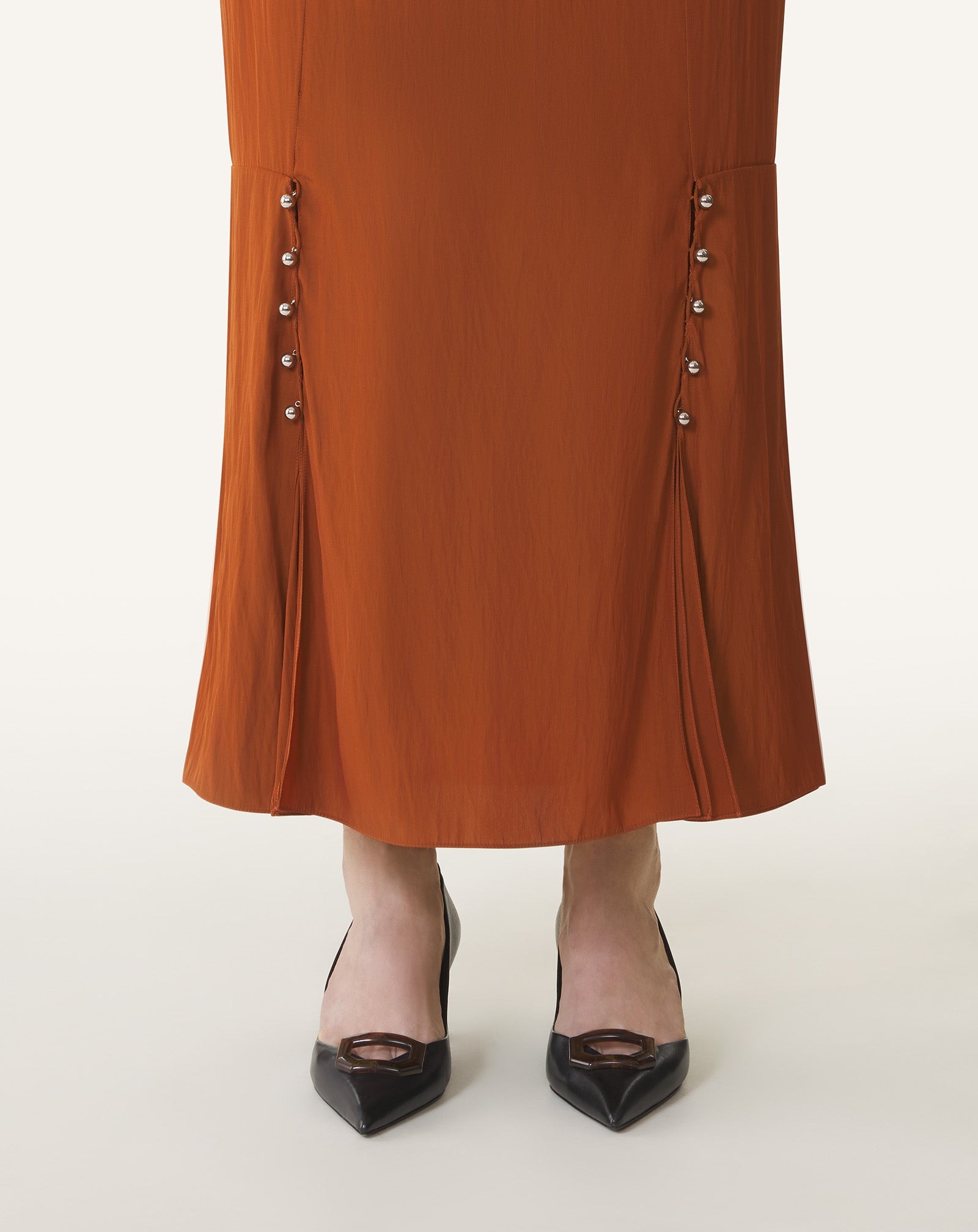 JUPE MIDI EN CHARMEUSE