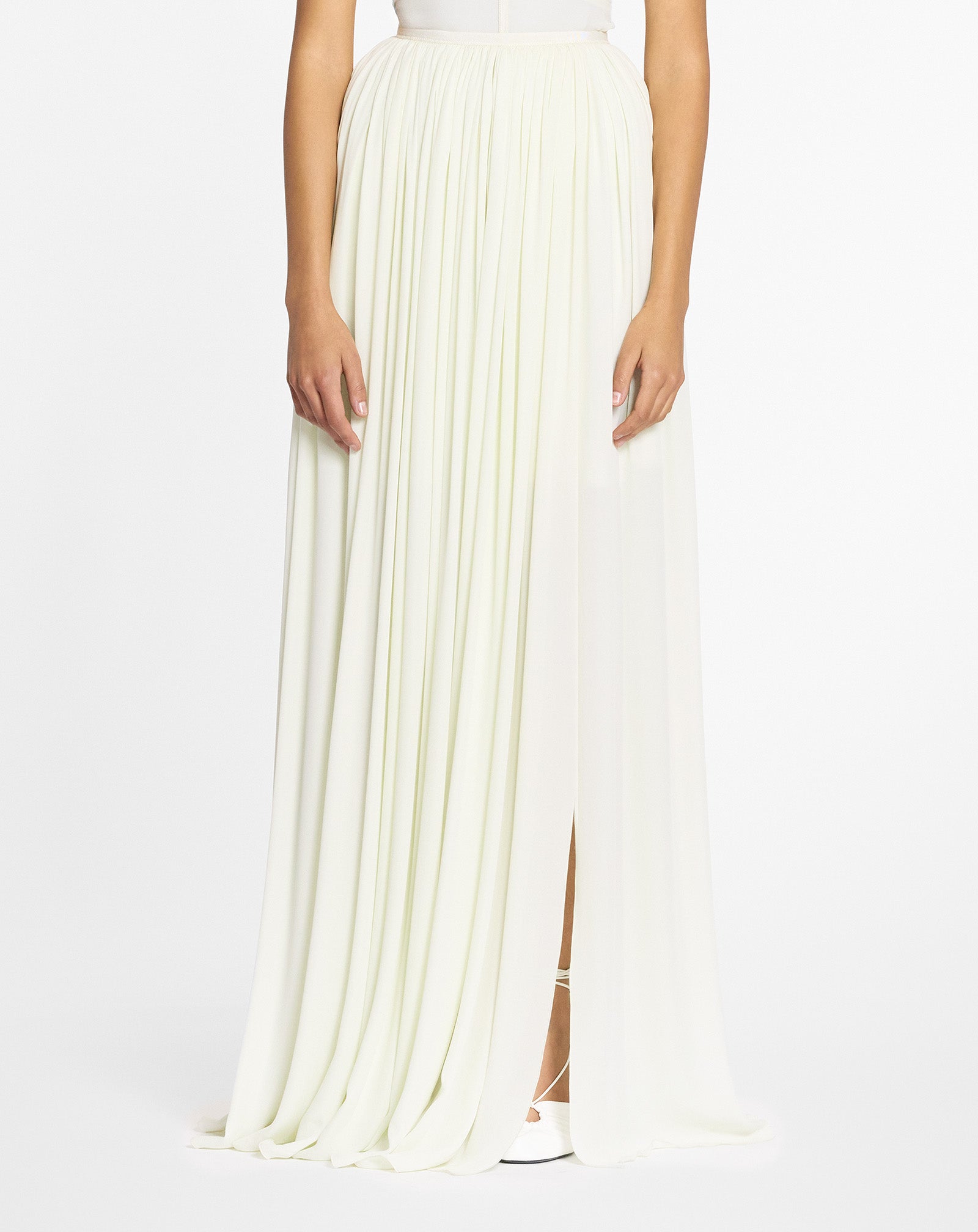 JUPE MAXI EN GEORGETTE DE SOIE