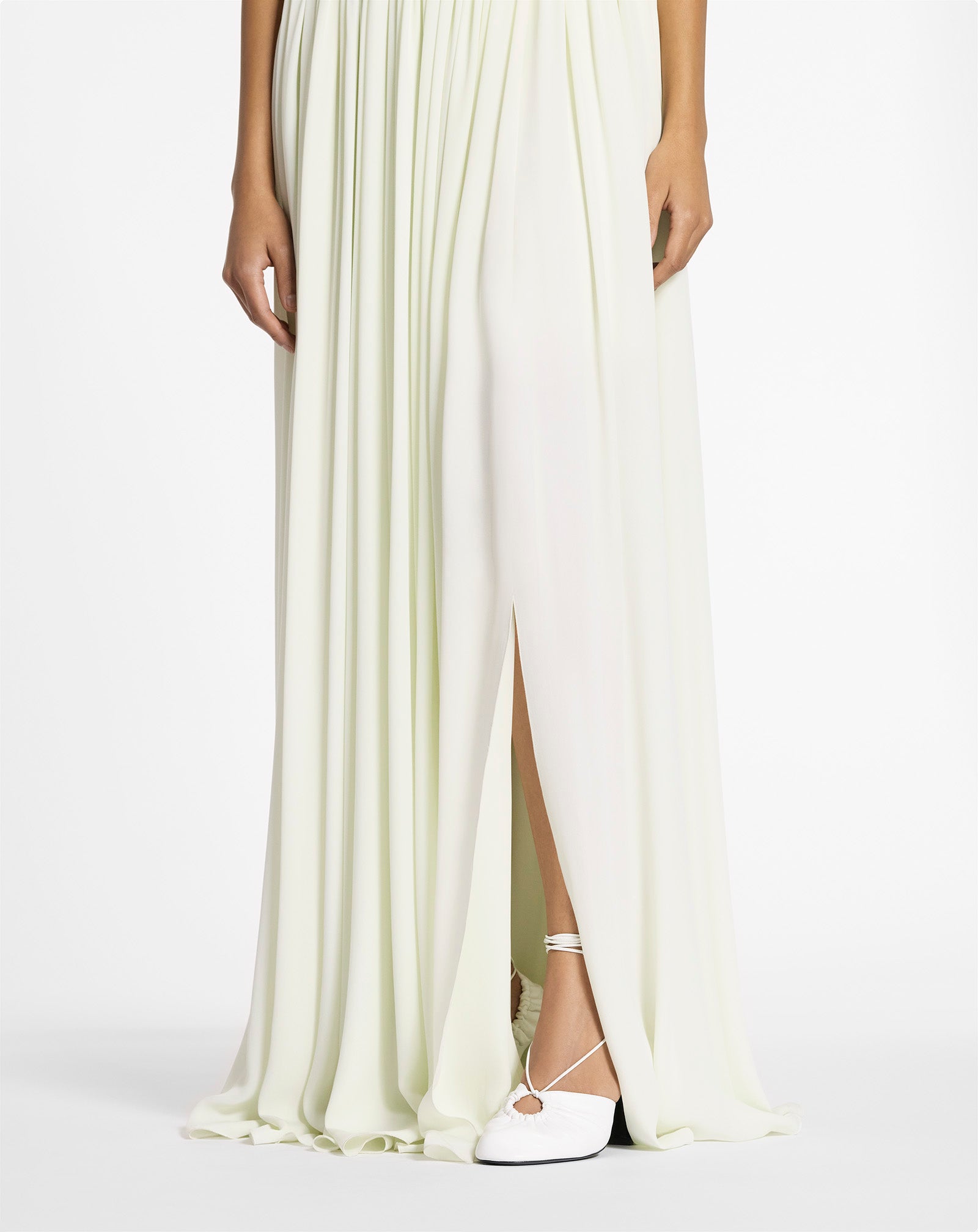 JUPE MAXI EN GEORGETTE DE SOIE