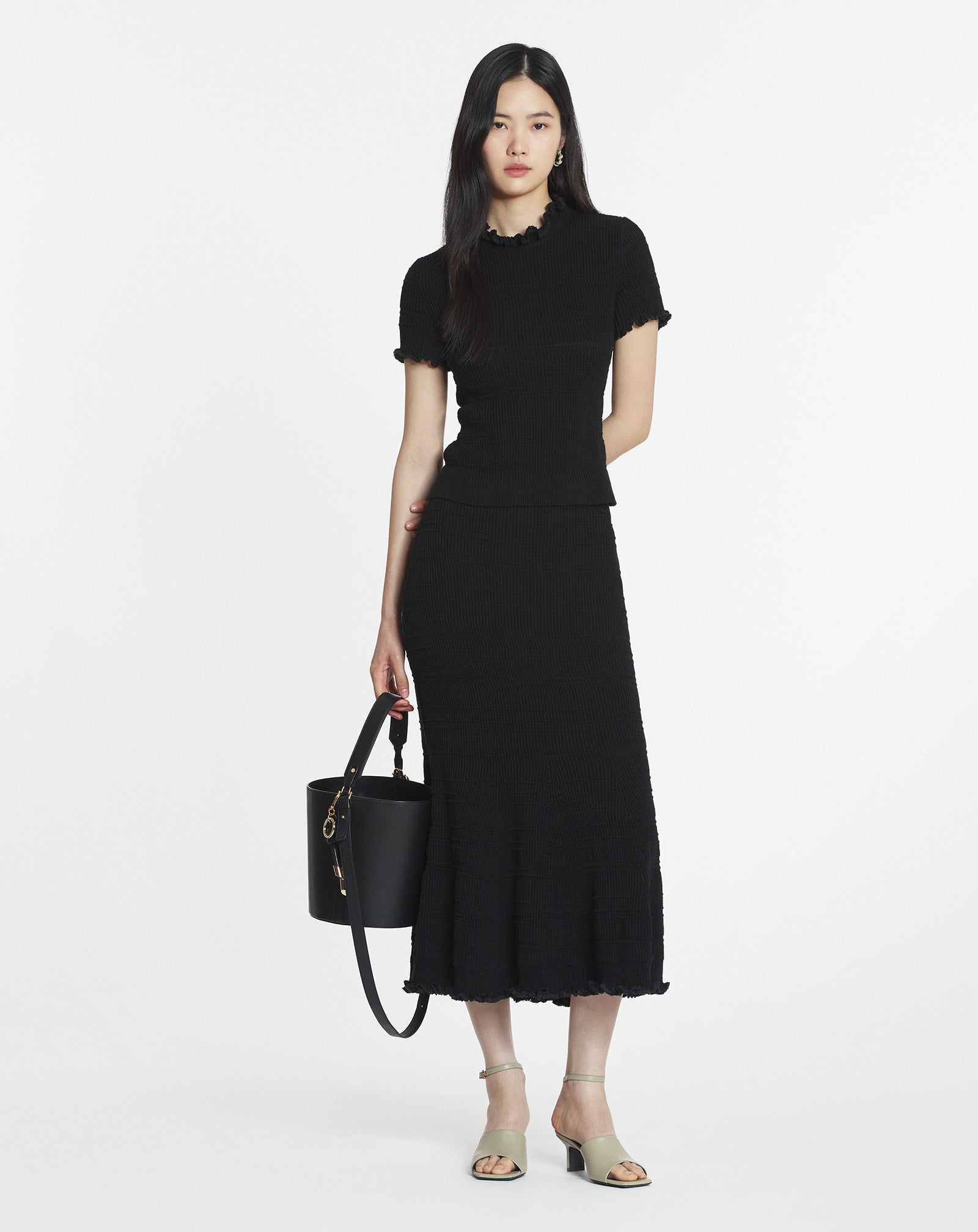 JUPE MIDI EN COTON