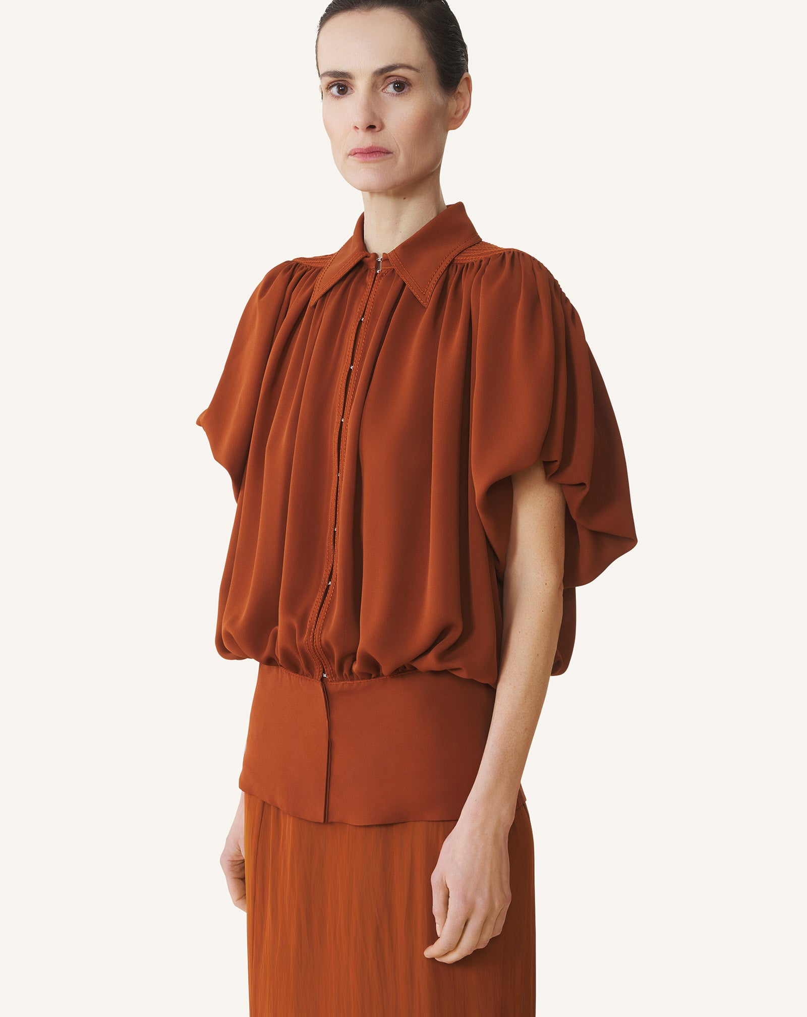 HAUT EN GEORGETTE DE SOIE