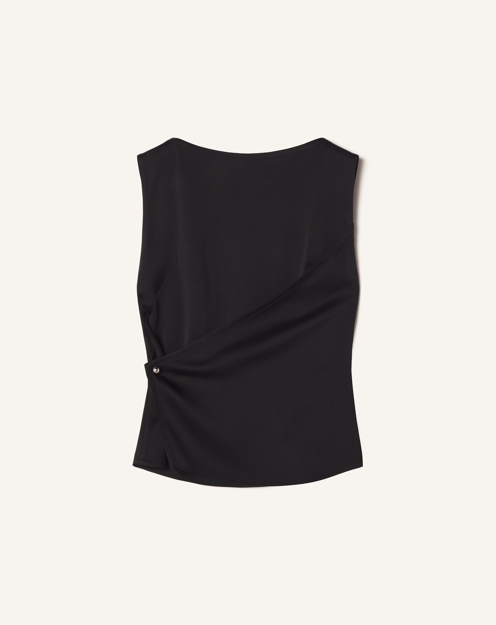 HAUT BOUTONNÉ SANS MANCHES EN SATIN